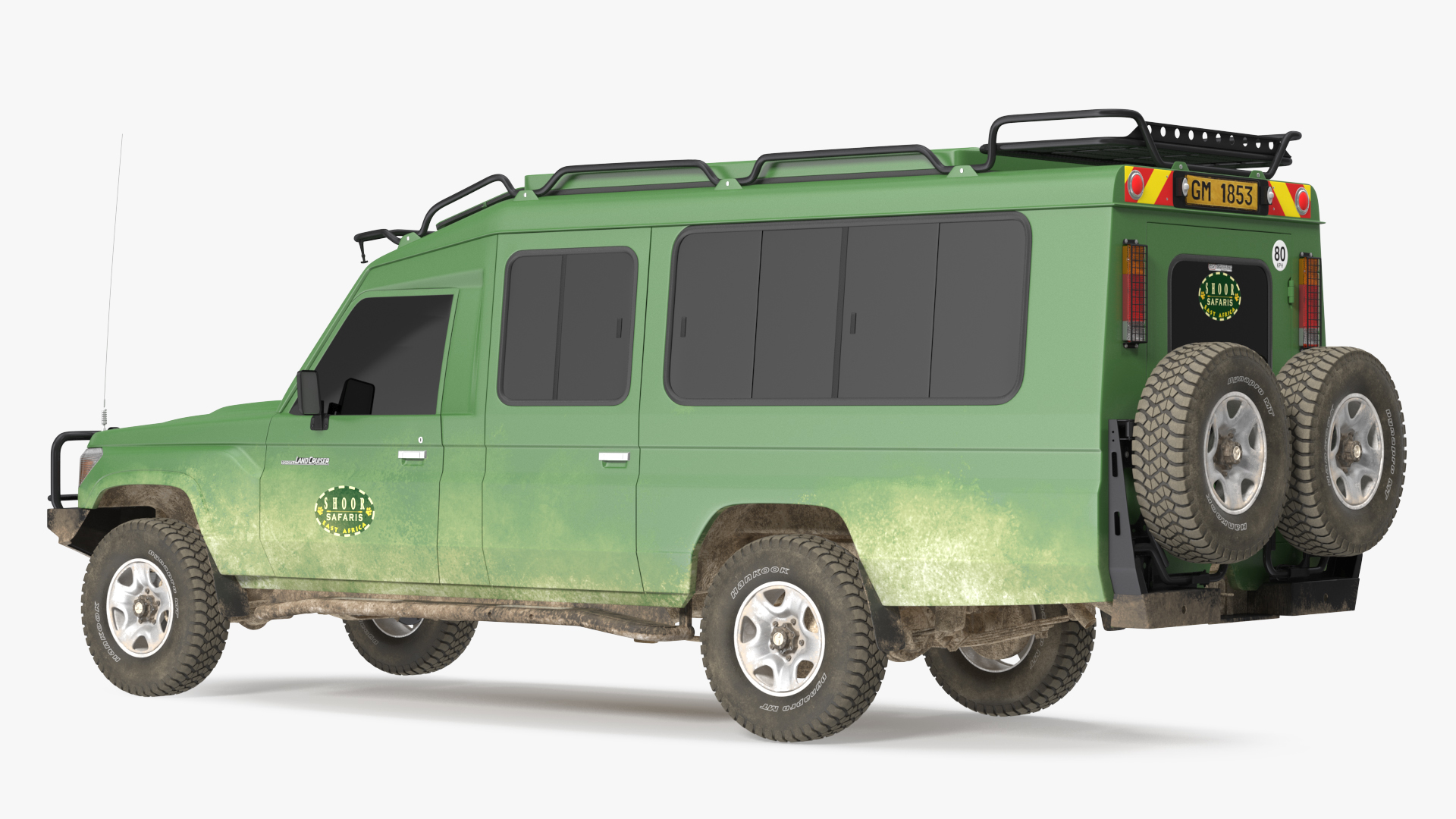 3D Toyota Land Cruiser Safari Green Exterior Only