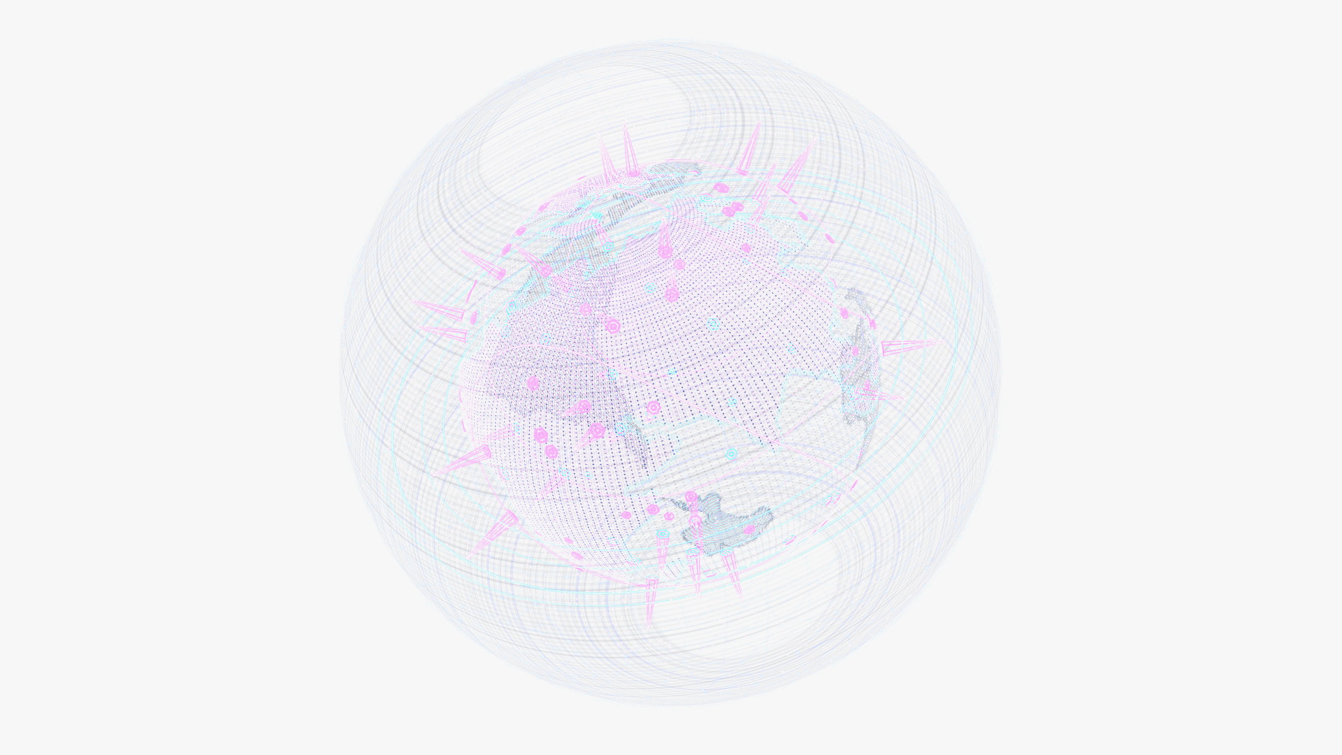 3D Planet Earth Hologram Blue