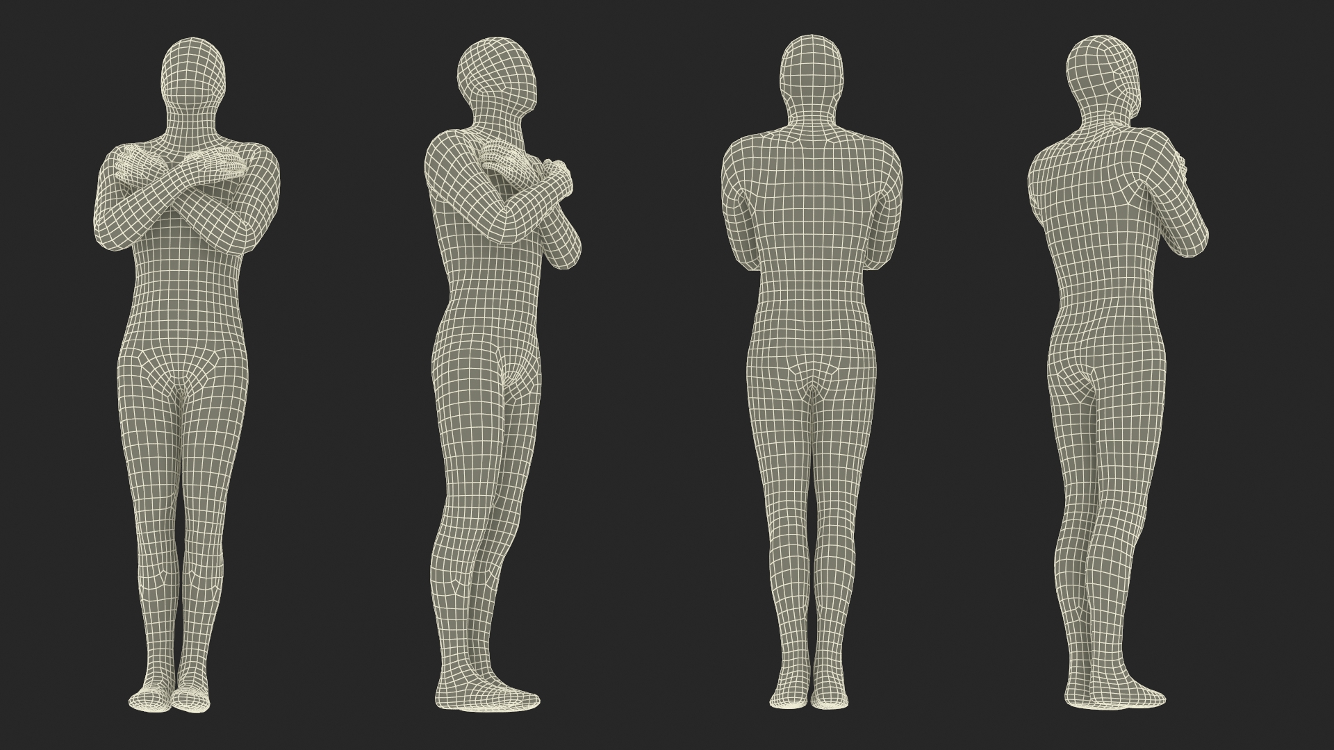 3D Mummy with Arms Crossed model