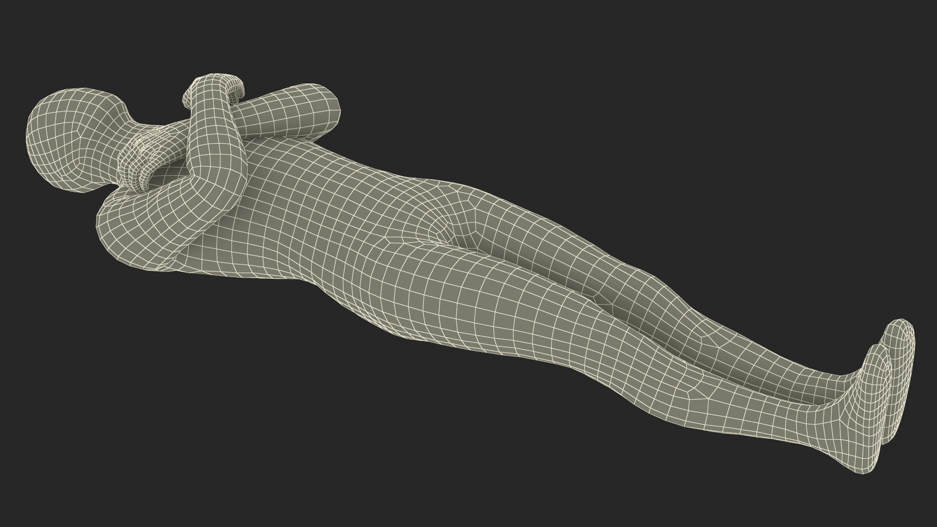 3D Mummy with Arms Crossed model