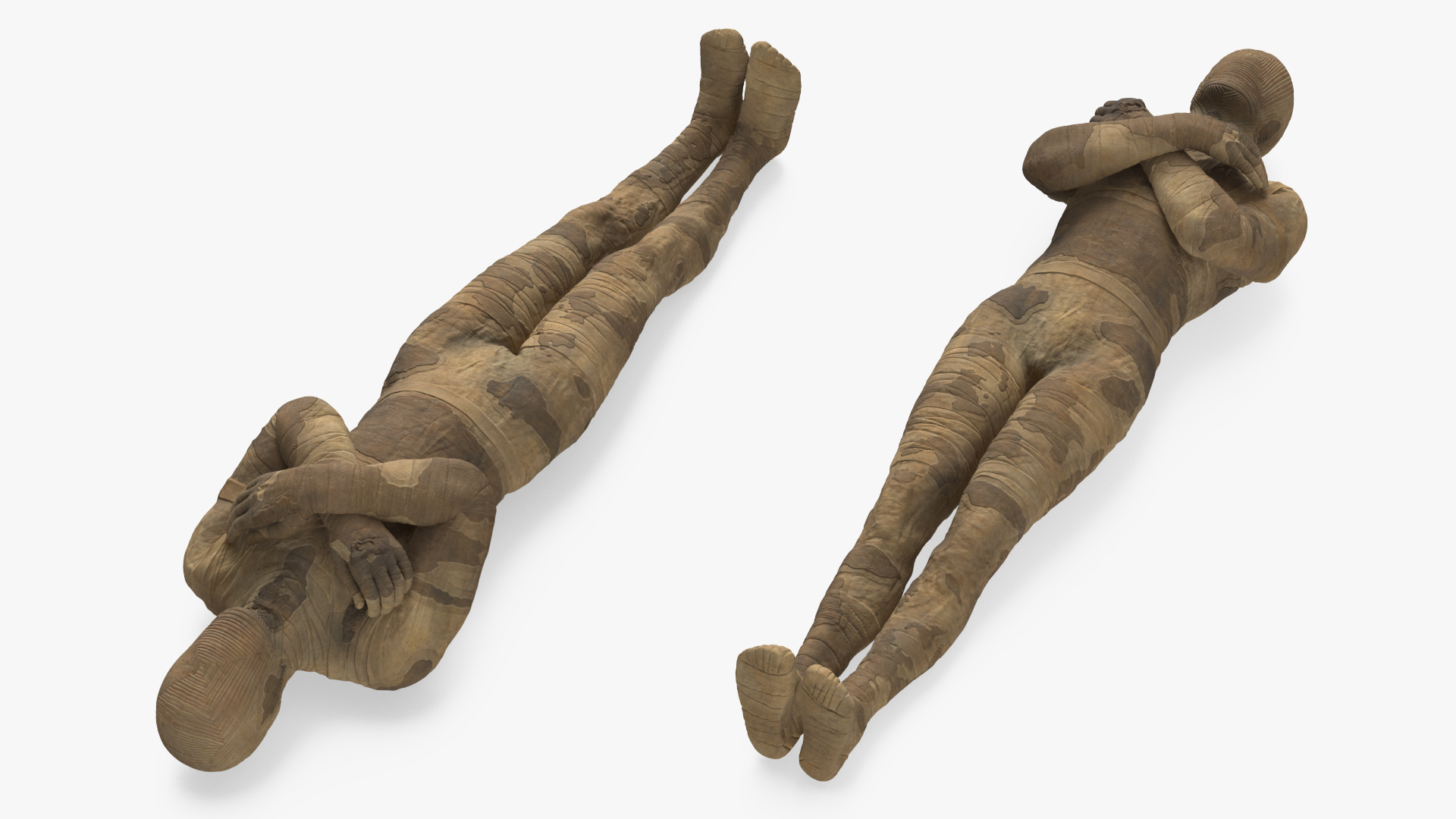 3D Mummy with Arms Crossed model