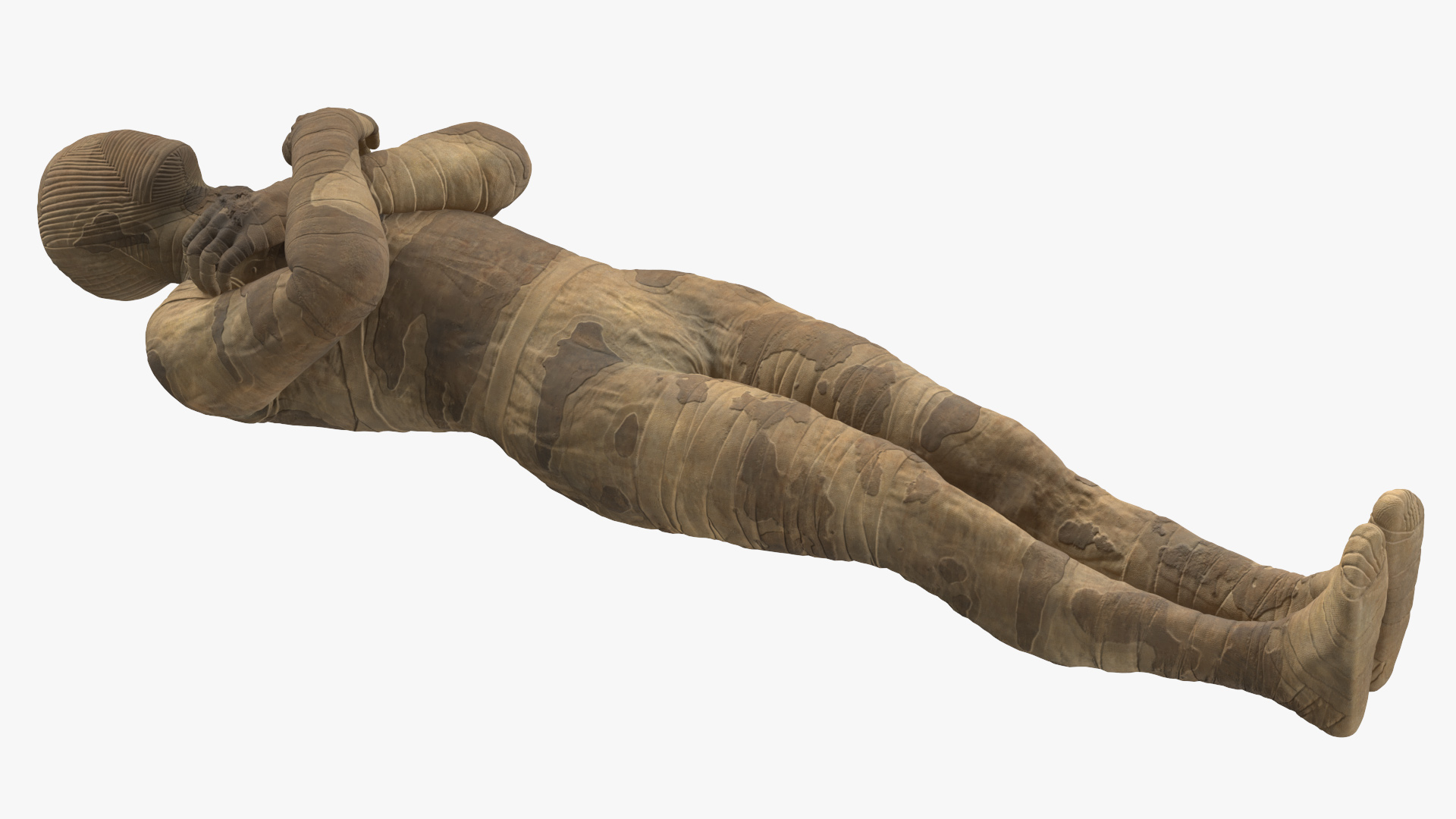 3D Mummy with Arms Crossed model