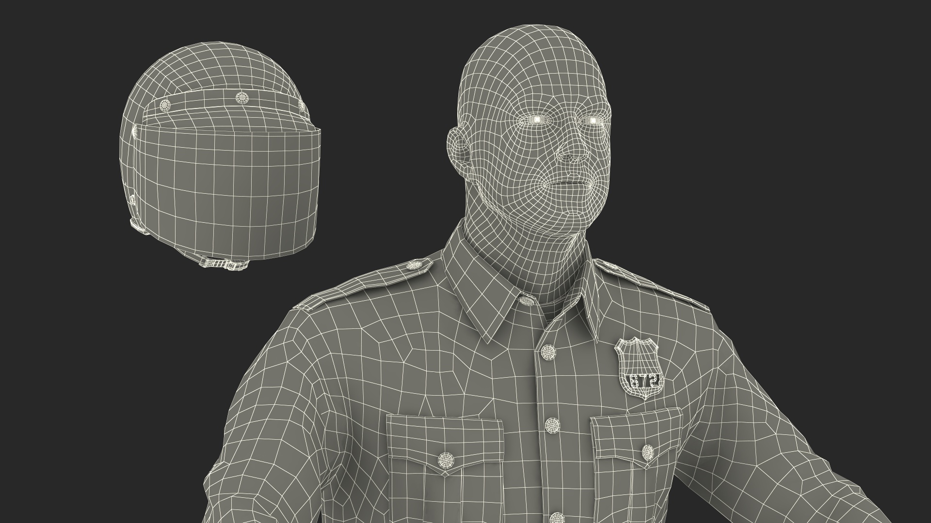 3D NYPD Road King Motorcycle with Officer model