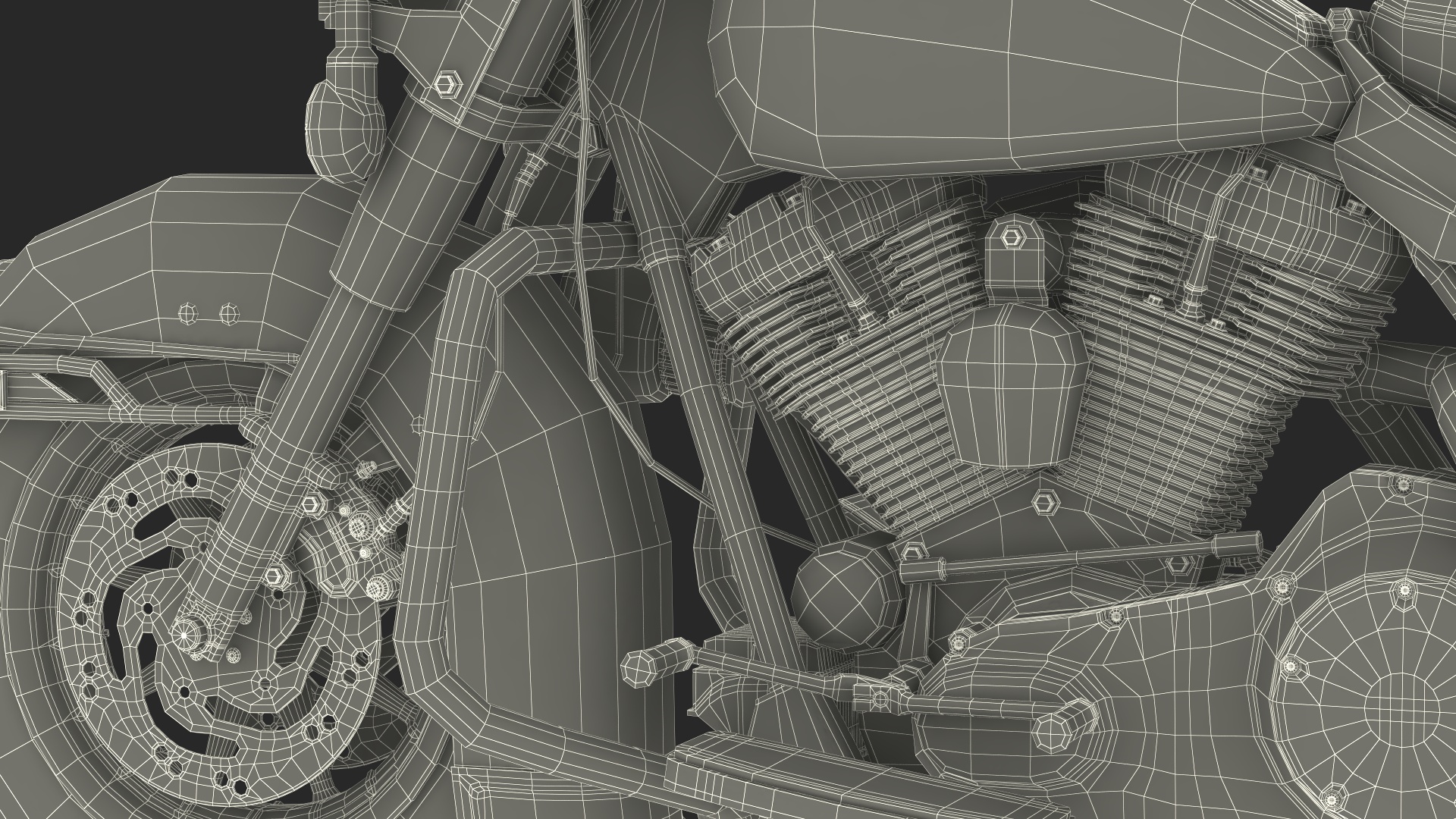 3D NYPD Road King Motorcycle with Officer model