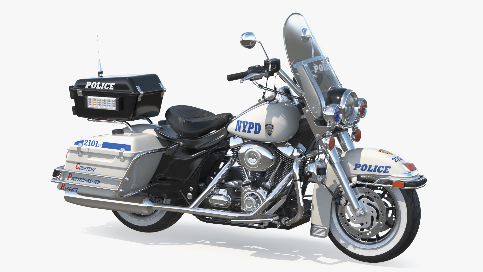 3D NYPD Road King Motorcycle with Officer model
