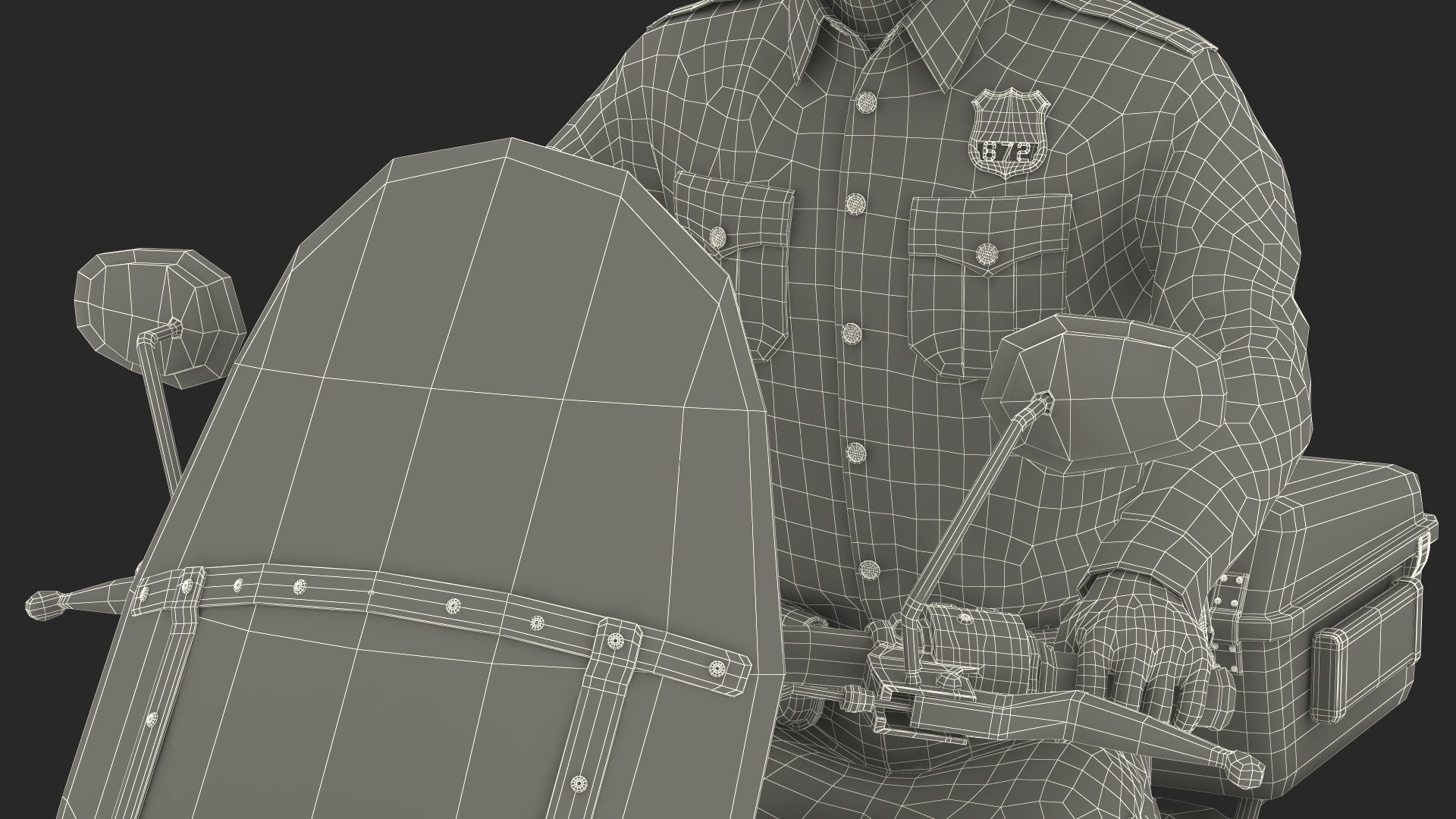 3D NYPD Road King Motorcycle with Officer model
