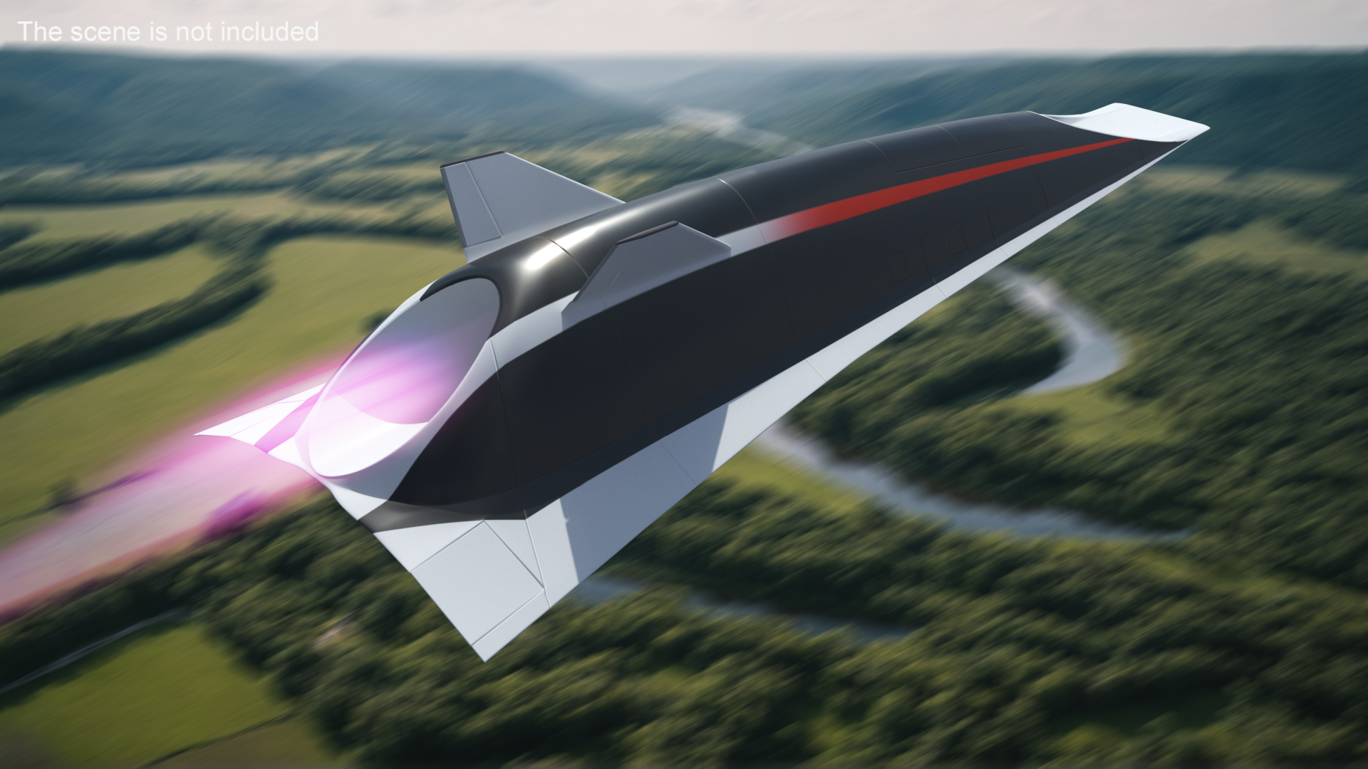 Commercial Hypersonic Passenger Plane 3D
