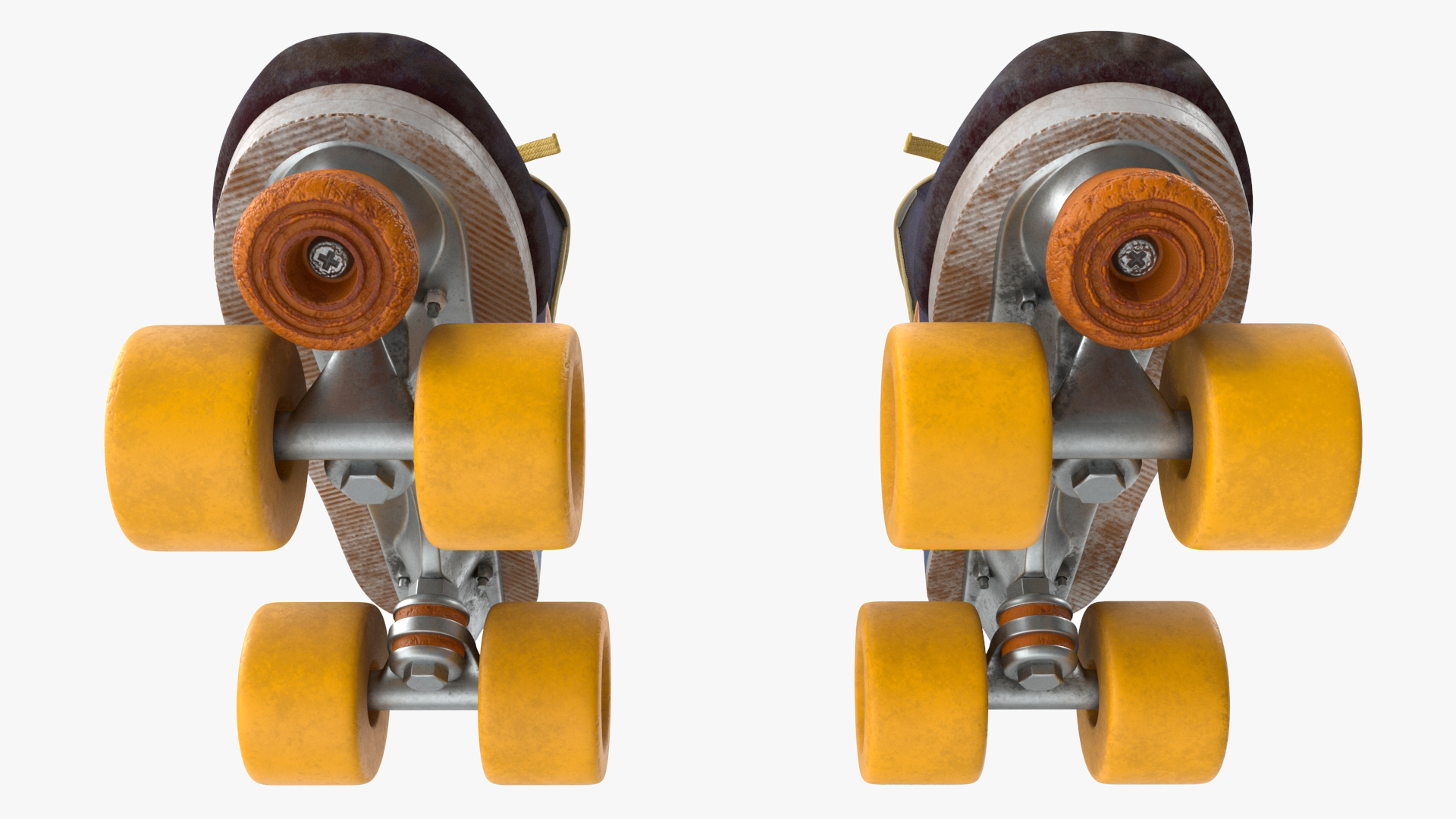3D Vintage Style Old Roller Skates