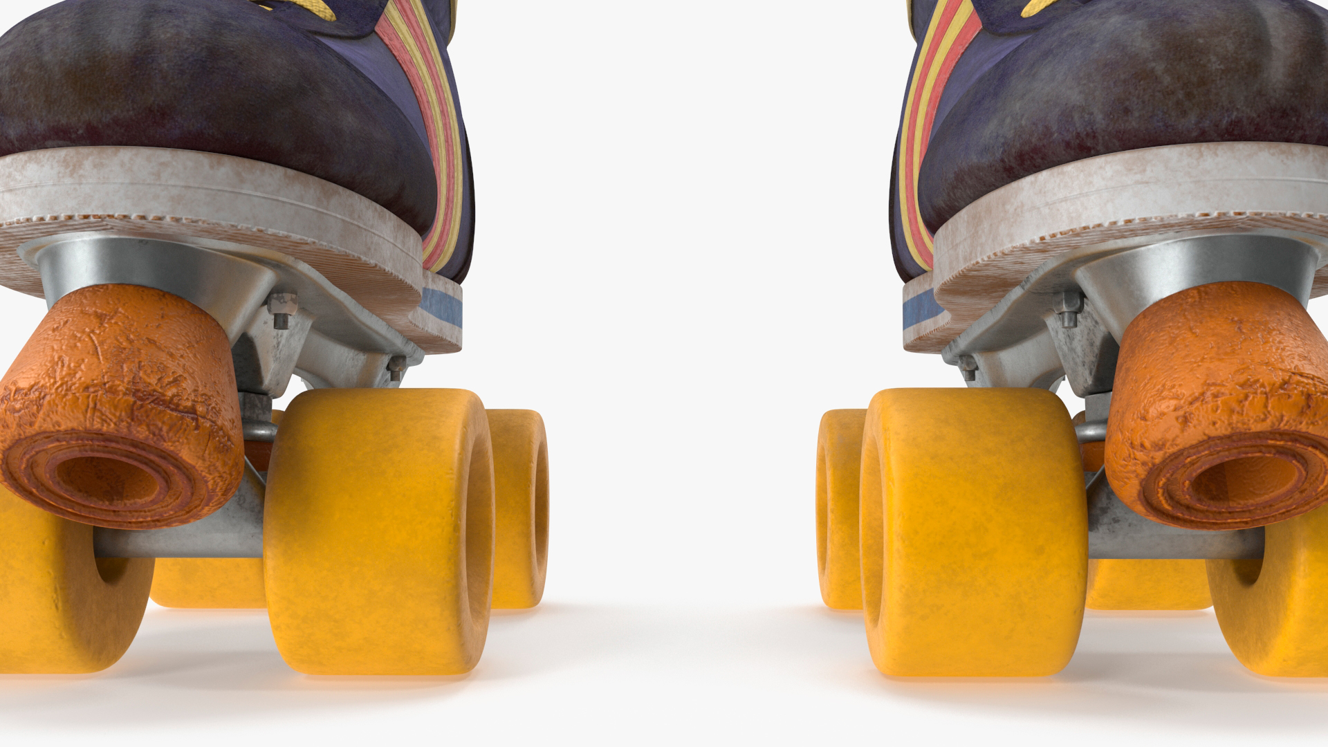 3D Vintage Style Old Roller Skates
