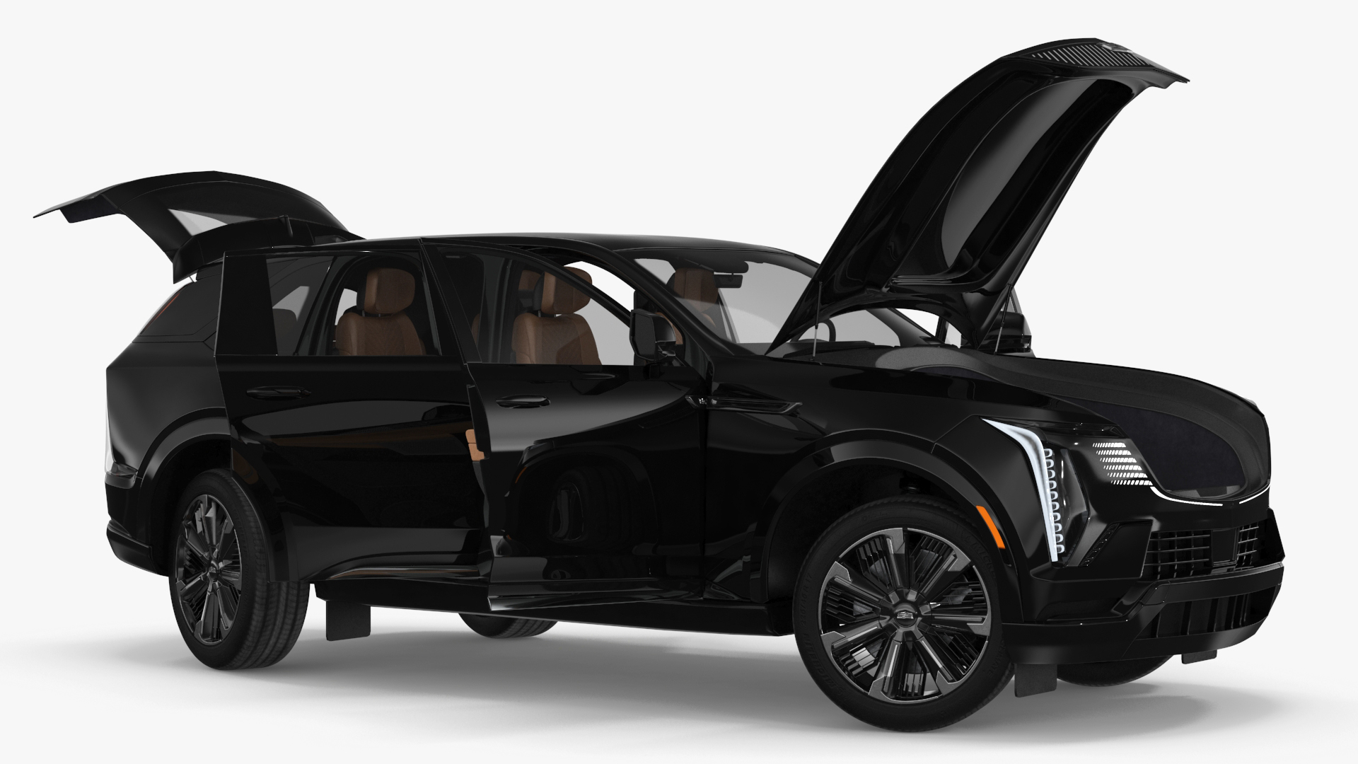 3D Cadillac Escalade IQ 2025 EV Black Raven Rigged for Maya