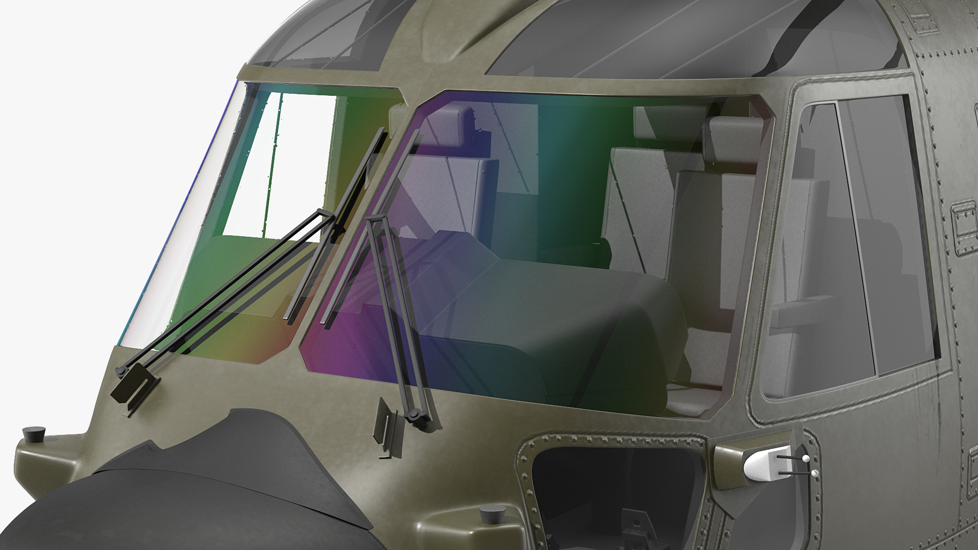 3D Medium Lift Military Helicopter Rigged model