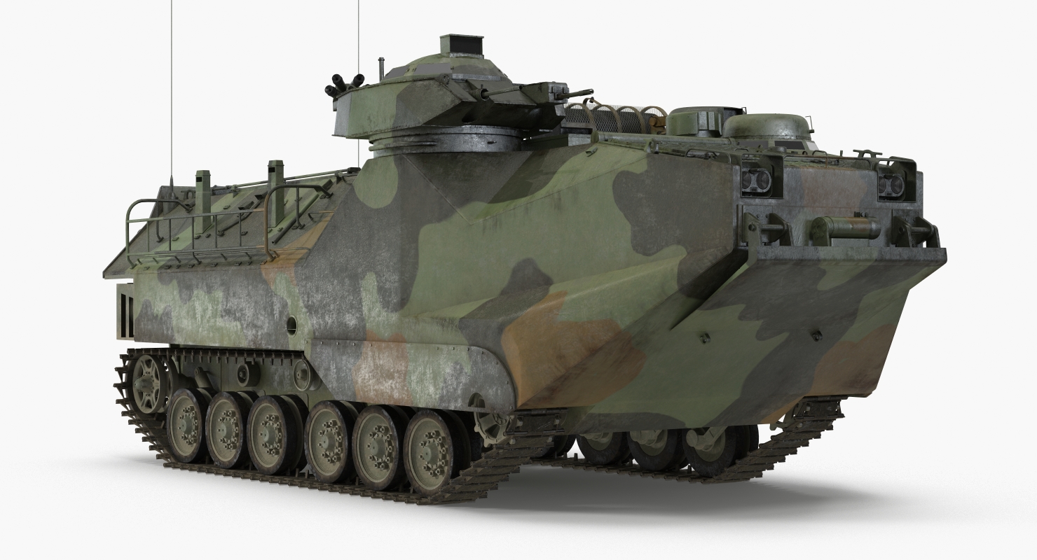 3D model Landing Tracked Vehicle AAV P7