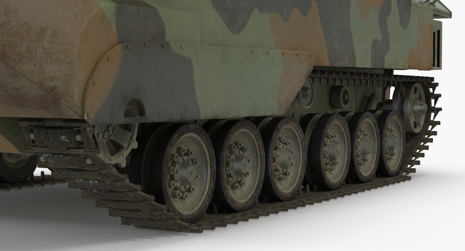 3D model Landing Tracked Vehicle AAV P7
