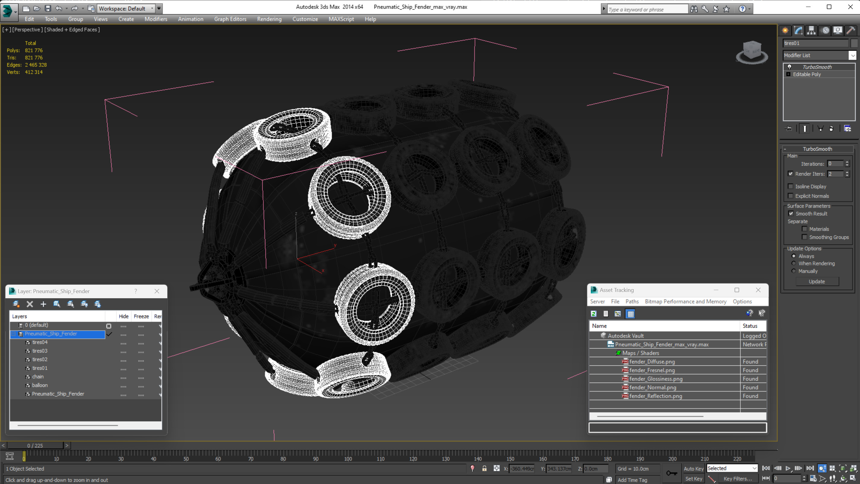 3D Pneumatic Ship Fender