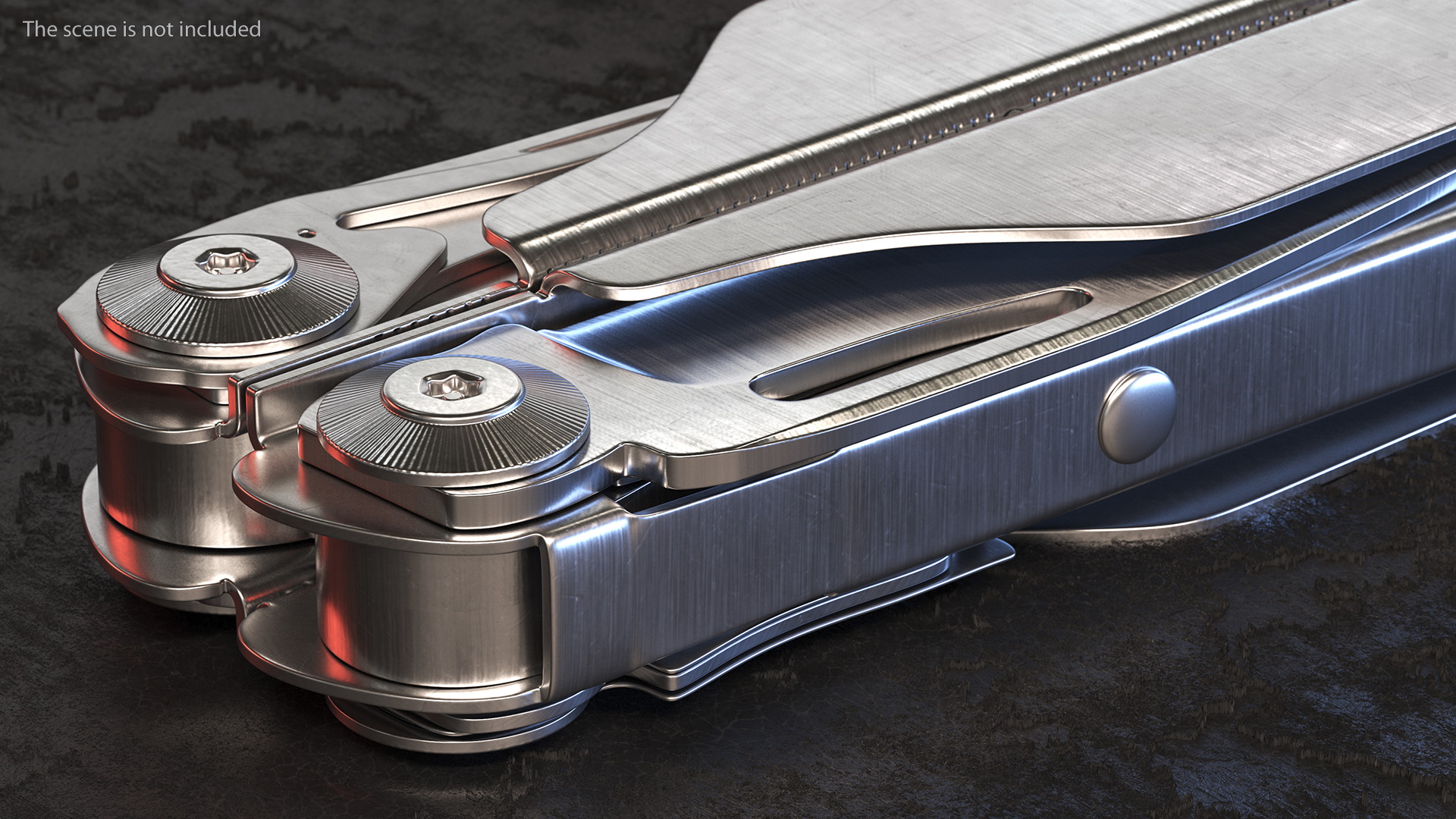 3D Multitool Silver Rigged model