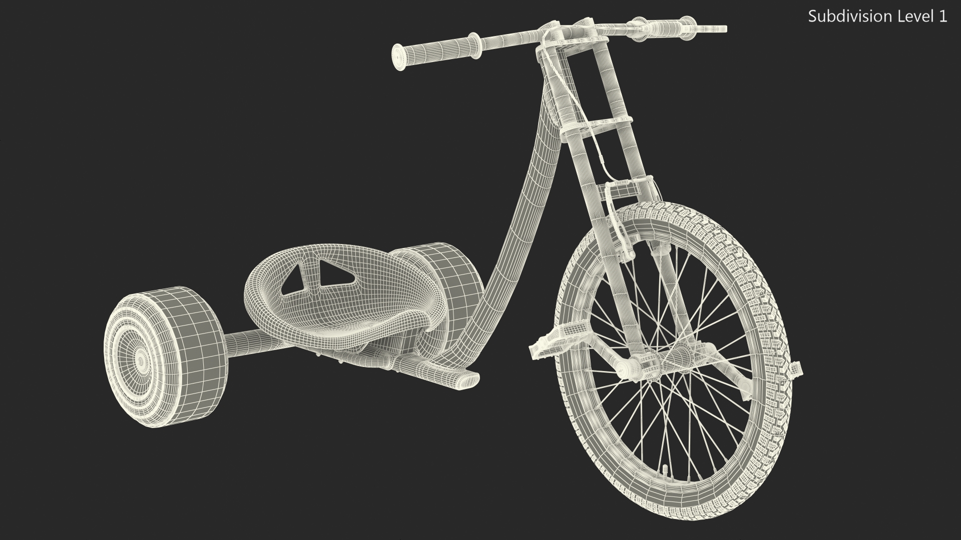 3D Drift Trike Rigged model