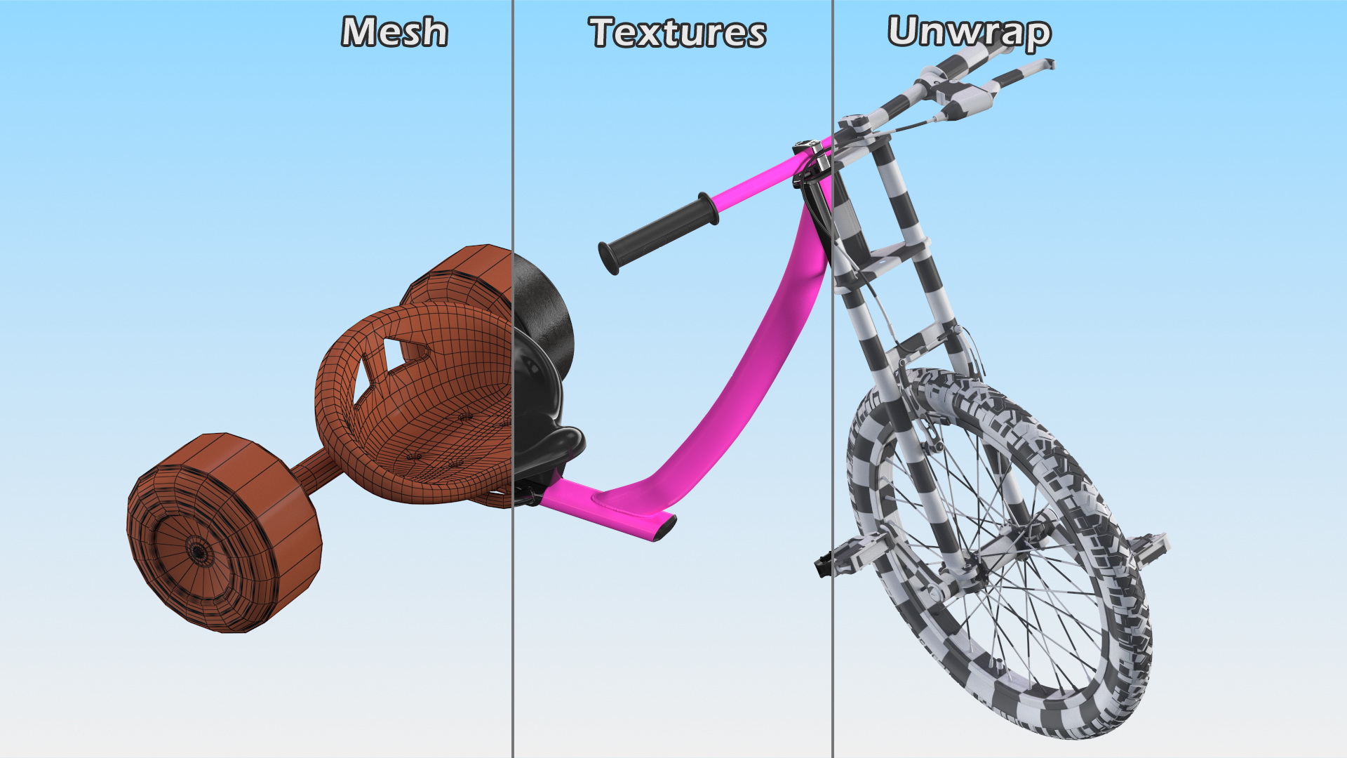 3D Drift Trike Rigged model