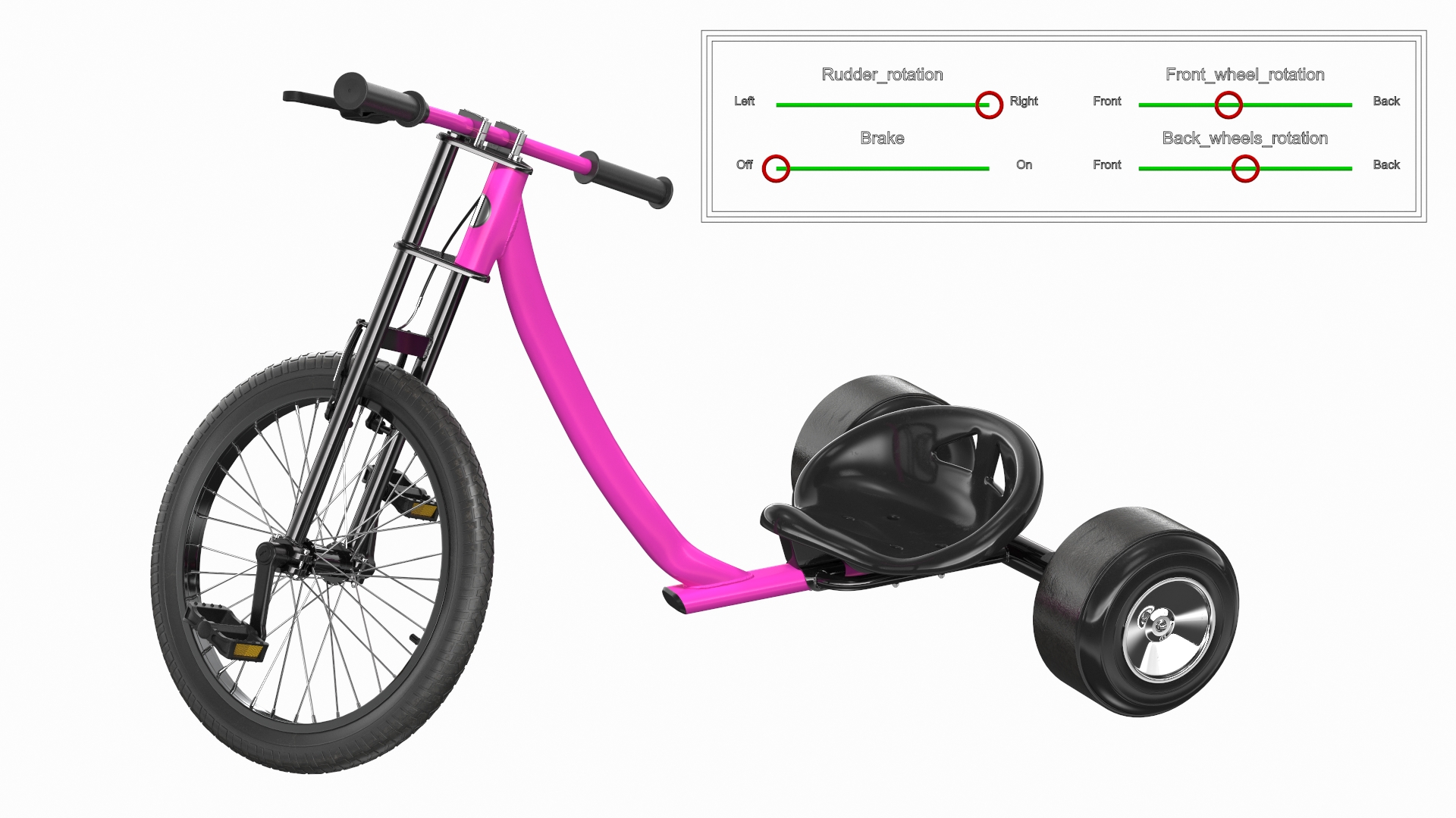 3D Drift Trike Rigged model