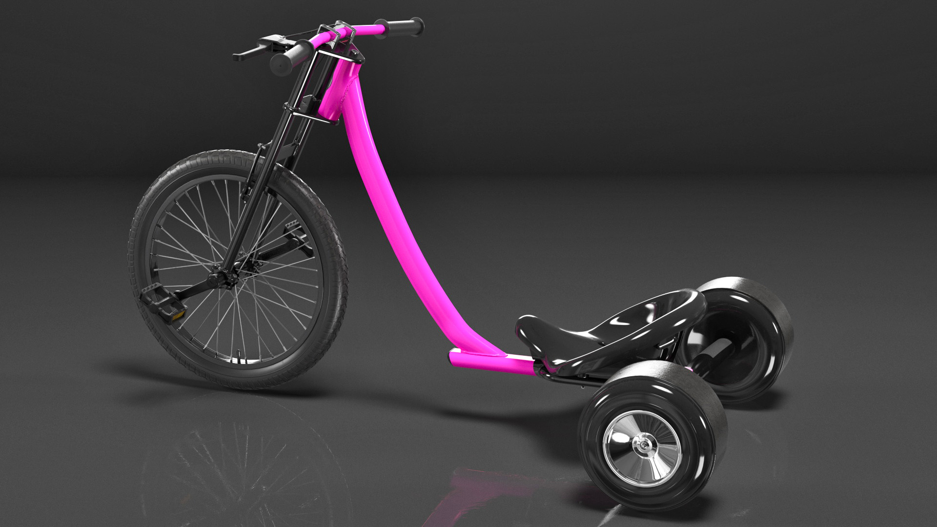 3D Drift Trike Rigged model