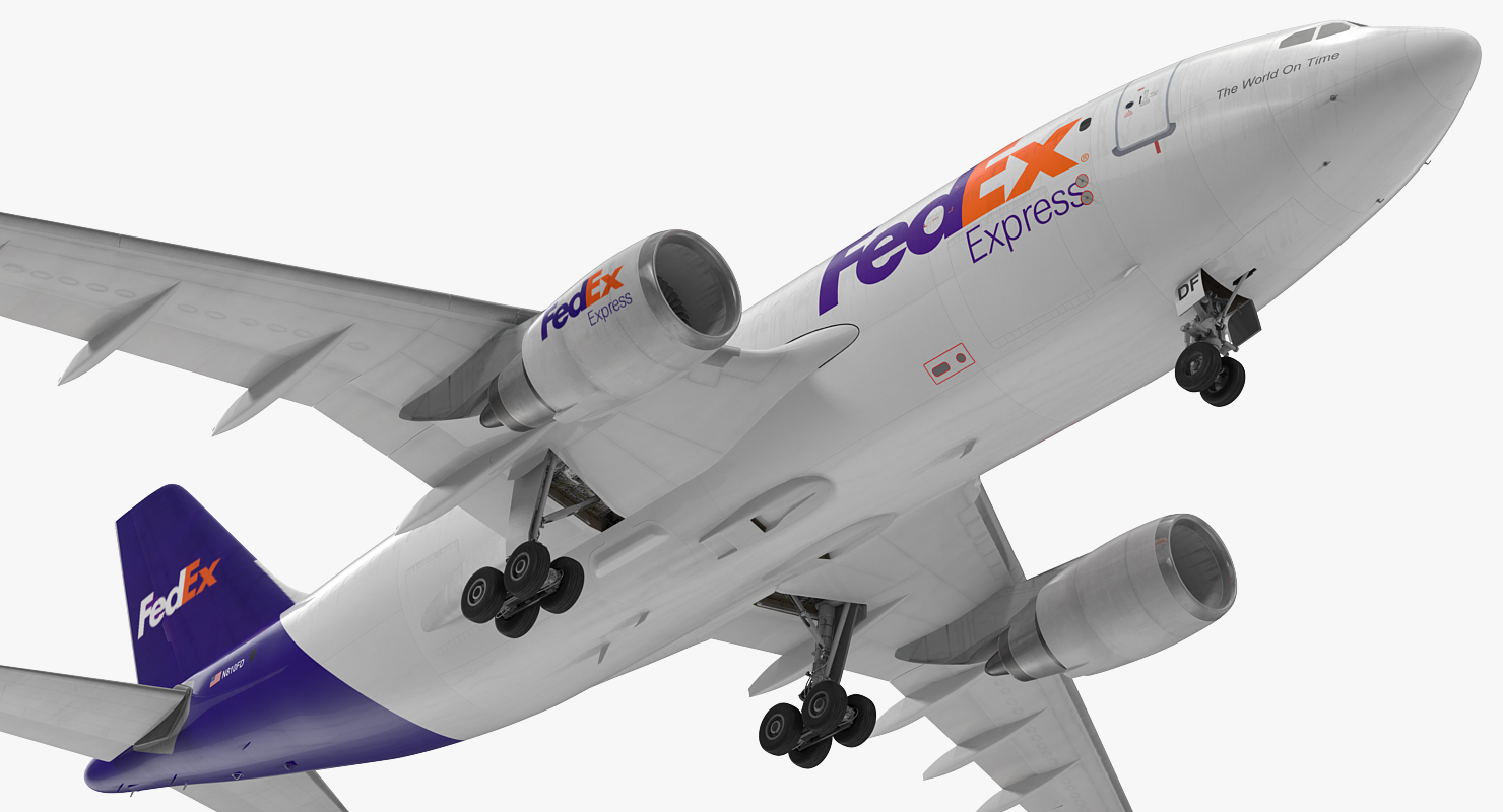 Airbus A310 300F Cargo Aircraft FedEx 3D