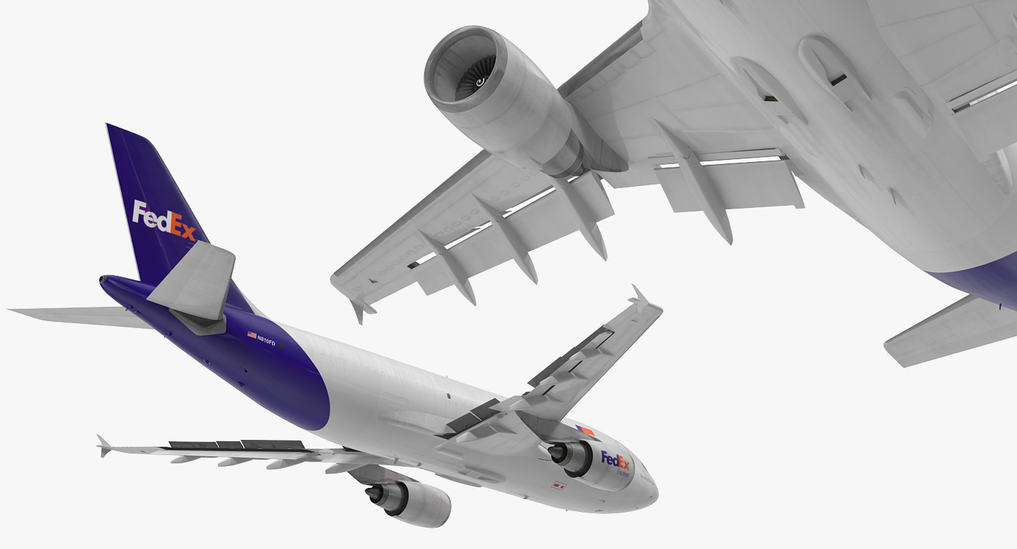 Airbus A310 300F Cargo Aircraft FedEx 3D