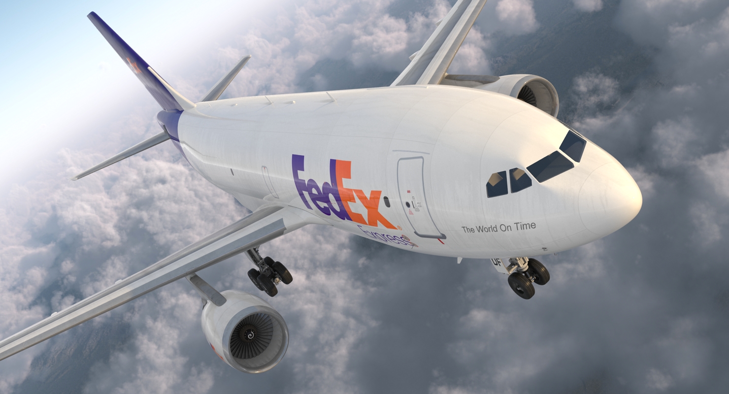 Airbus A310 300F Cargo Aircraft FedEx 3D