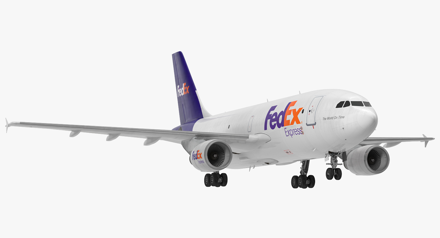 Airbus A310 300F Cargo Aircraft FedEx 3D