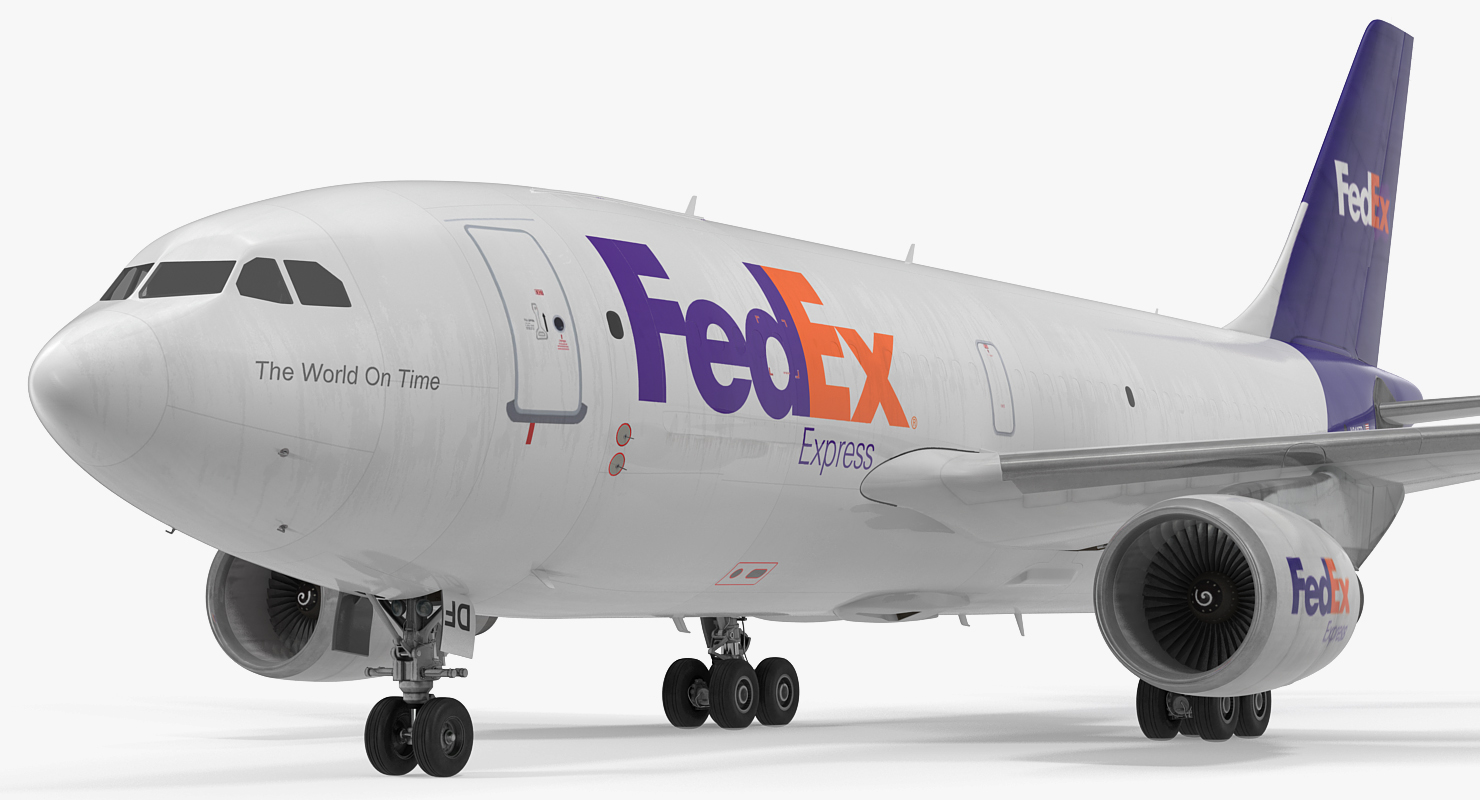 Airbus A310 300F Cargo Aircraft FedEx 3D