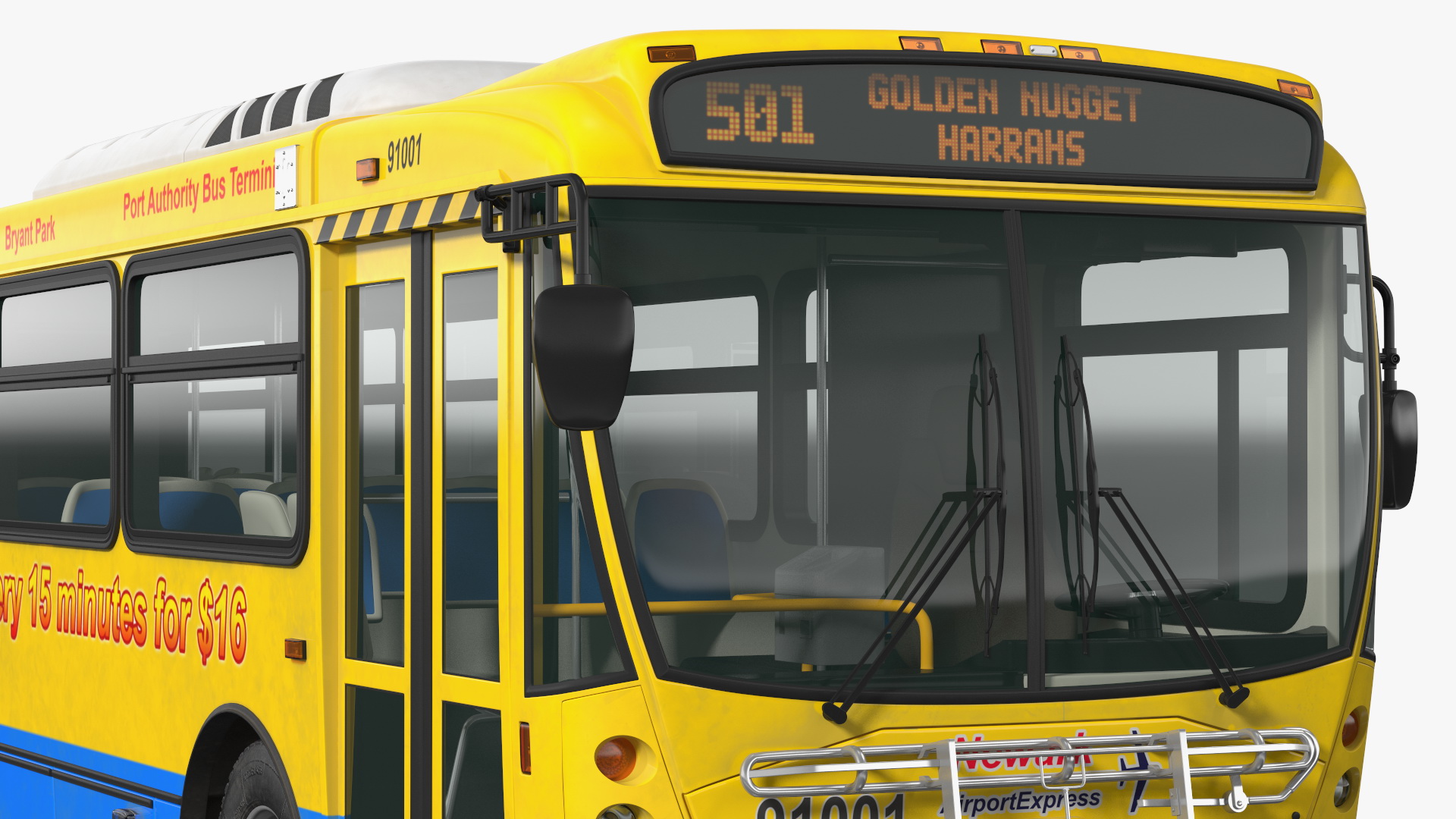 Bus Nabi Model 416 NYC Airport Express Simple Interior 3D model