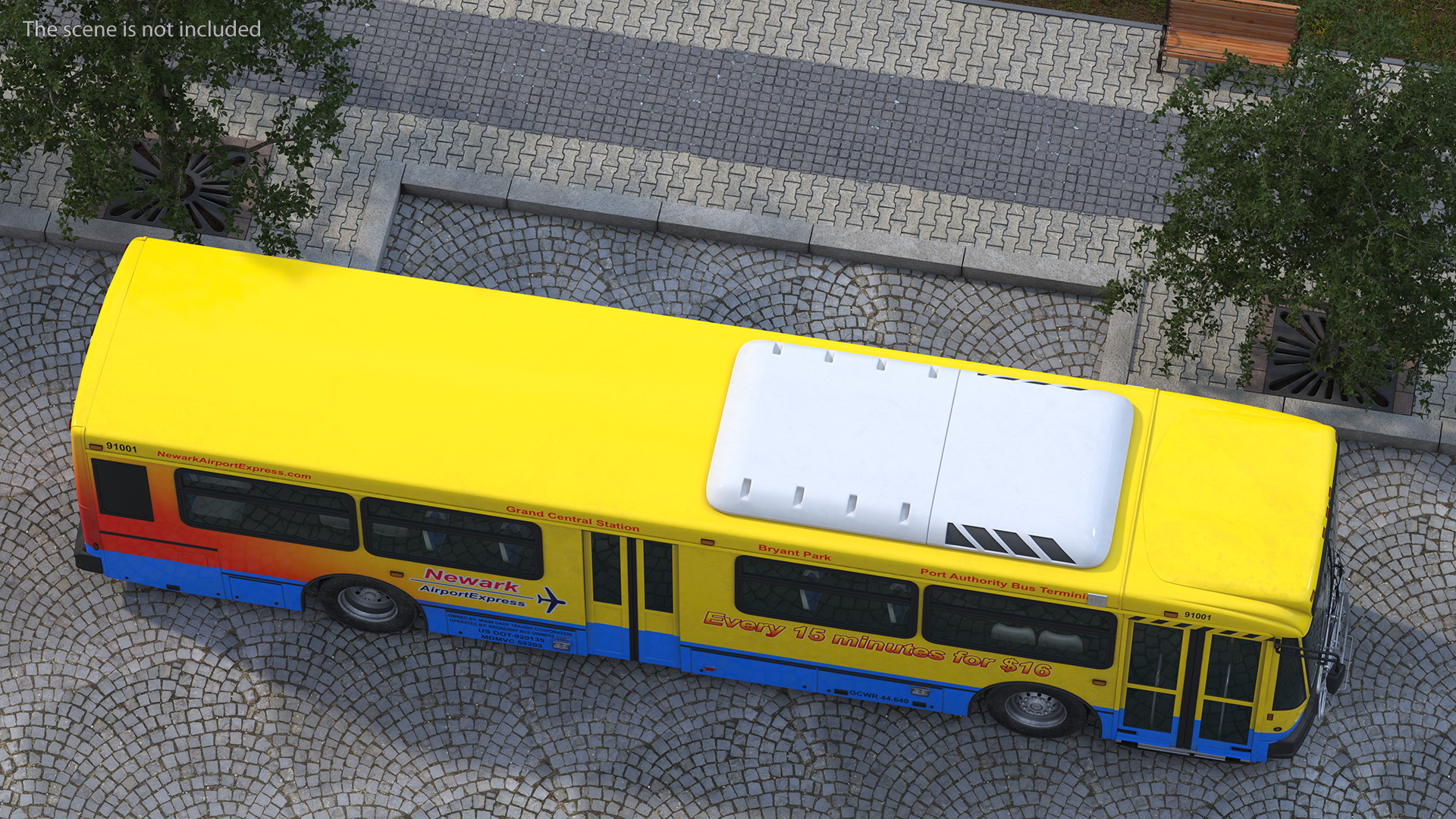 Bus Nabi Model 416 NYC Airport Express Simple Interior 3D model