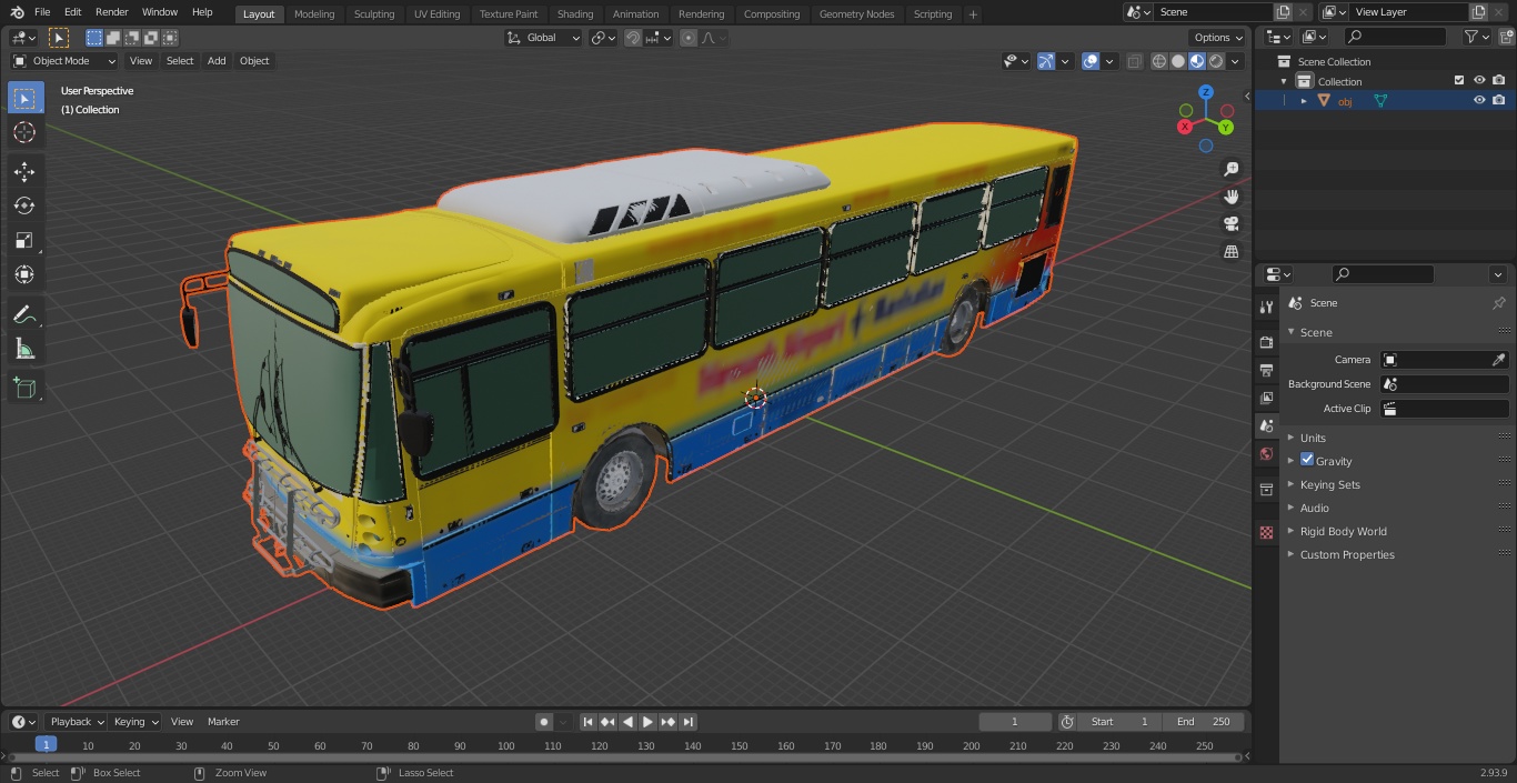 Bus Nabi Model 416 NYC Airport Express Simple Interior 3D model