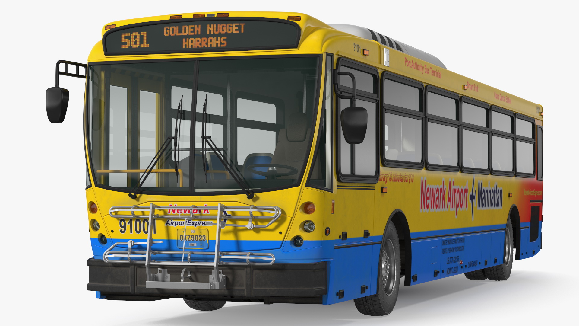 Bus Nabi Model 416 NYC Airport Express Simple Interior 3D model