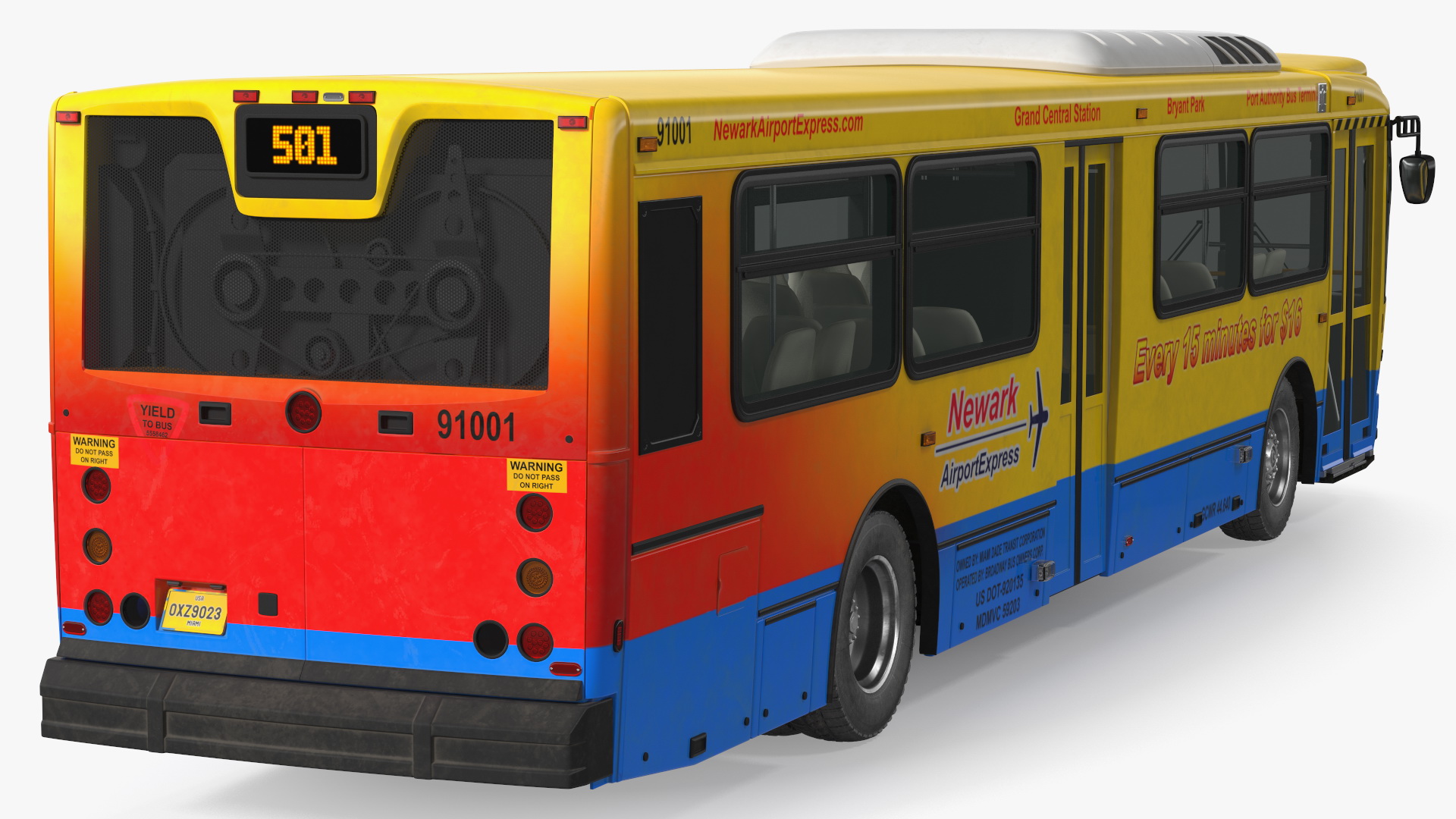 Bus Nabi Model 416 NYC Airport Express Simple Interior 3D model