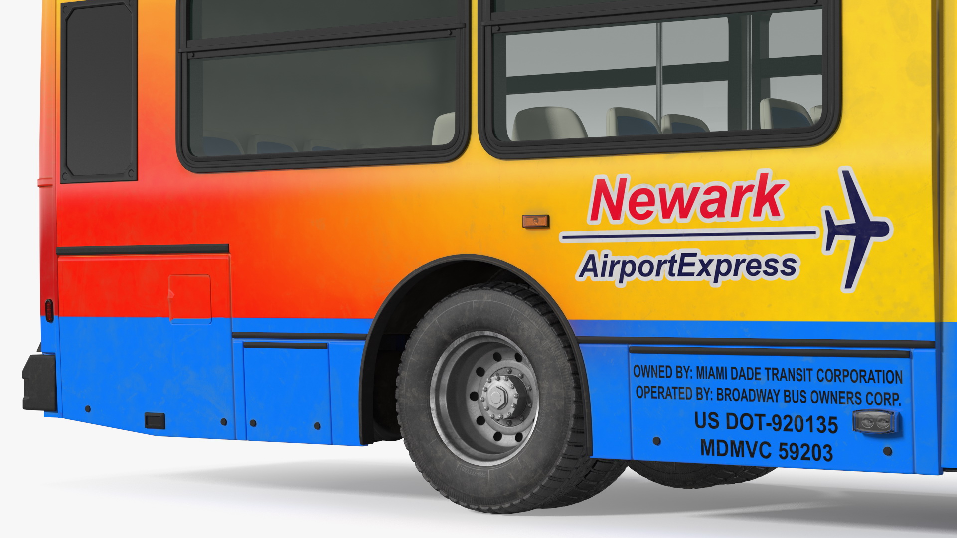 Bus Nabi Model 416 NYC Airport Express Simple Interior 3D model