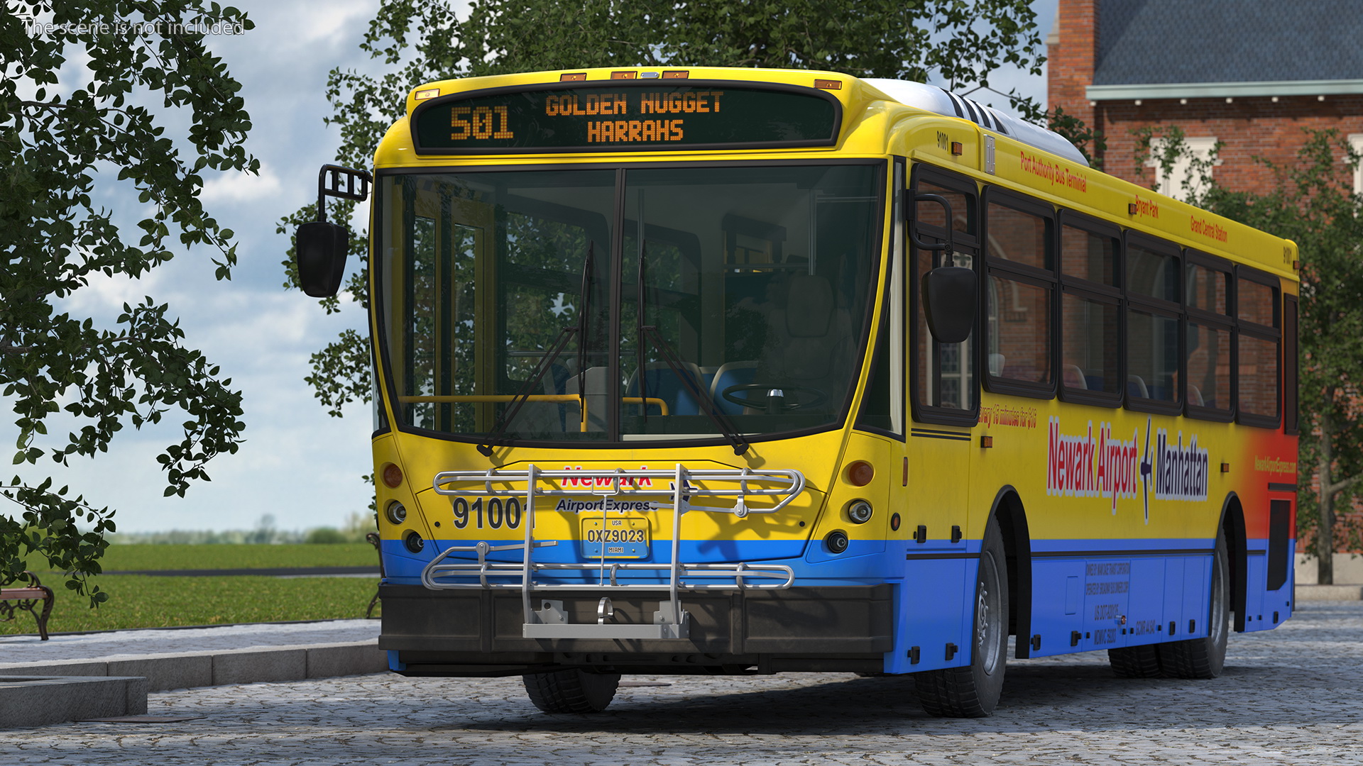 Bus Nabi Model 416 NYC Airport Express Simple Interior 3D model