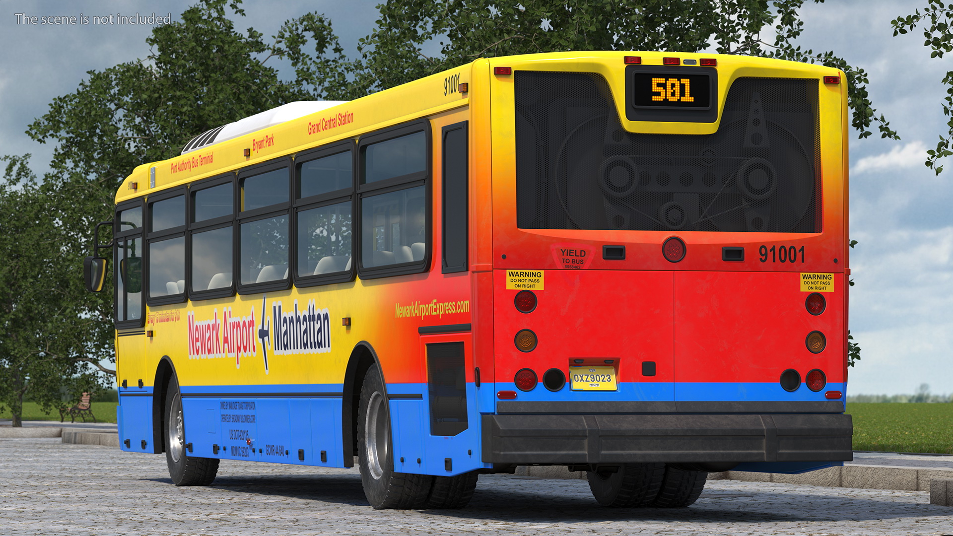 Bus Nabi Model 416 NYC Airport Express Simple Interior 3D model