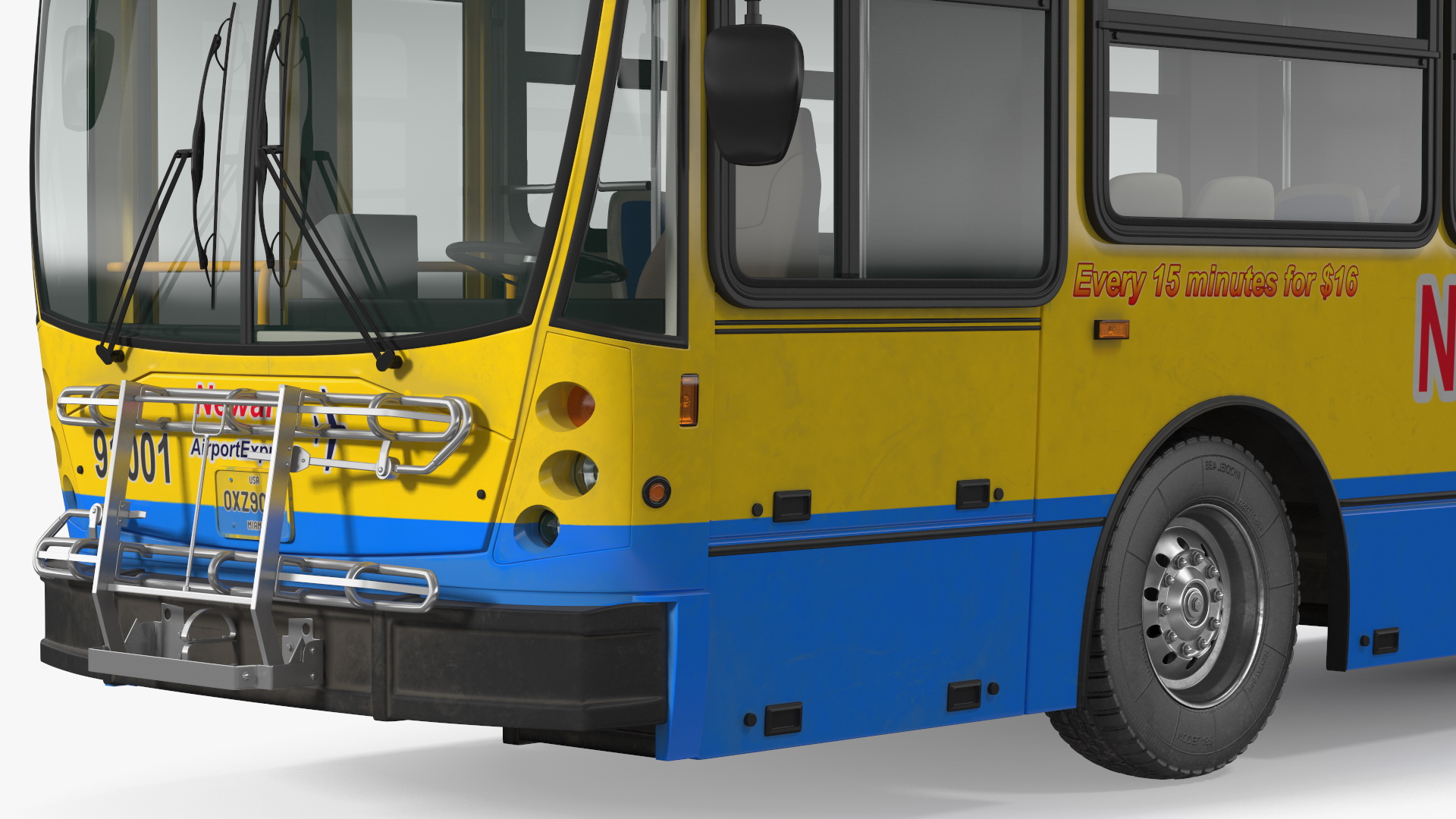 Bus Nabi Model 416 NYC Airport Express Simple Interior 3D model