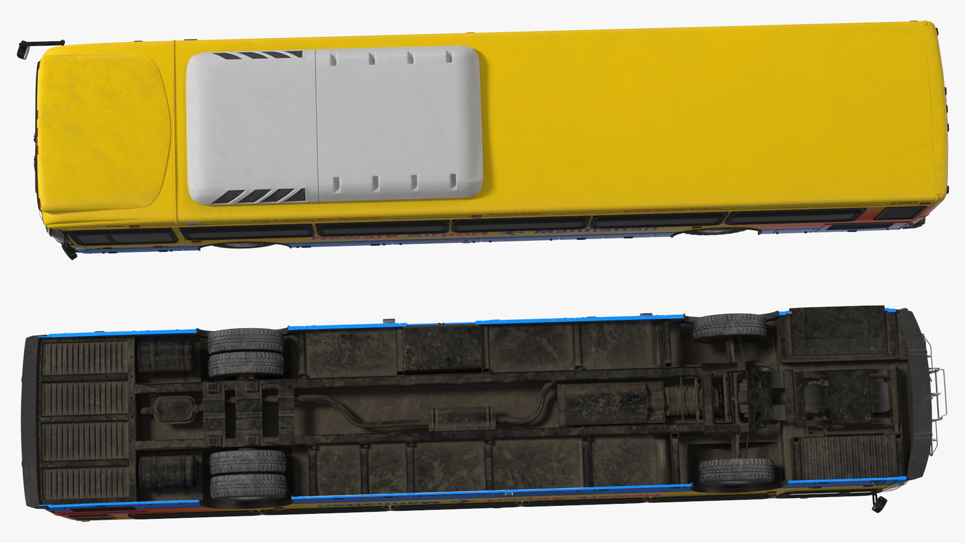 Bus Nabi Model 416 NYC Airport Express Simple Interior 3D model
