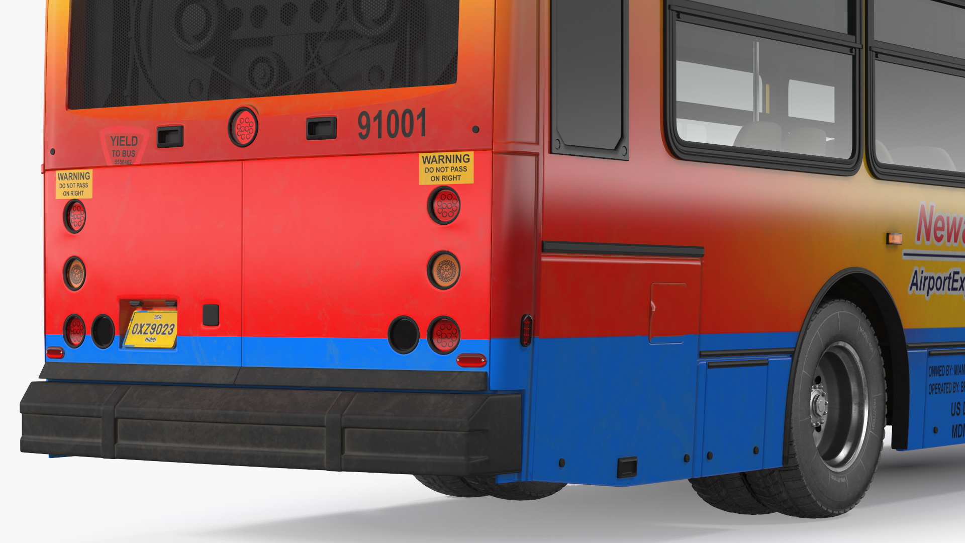 Bus Nabi Model 416 NYC Airport Express Simple Interior 3D model