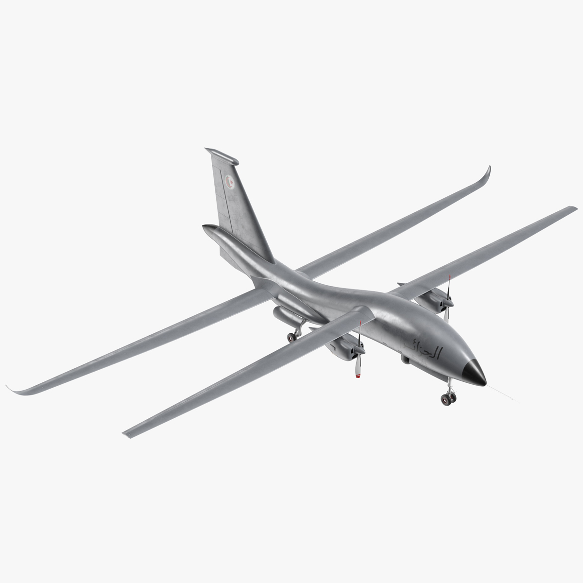 Yabhon United 40-UAV Grey Color Rigged for Cinema 4D 3D