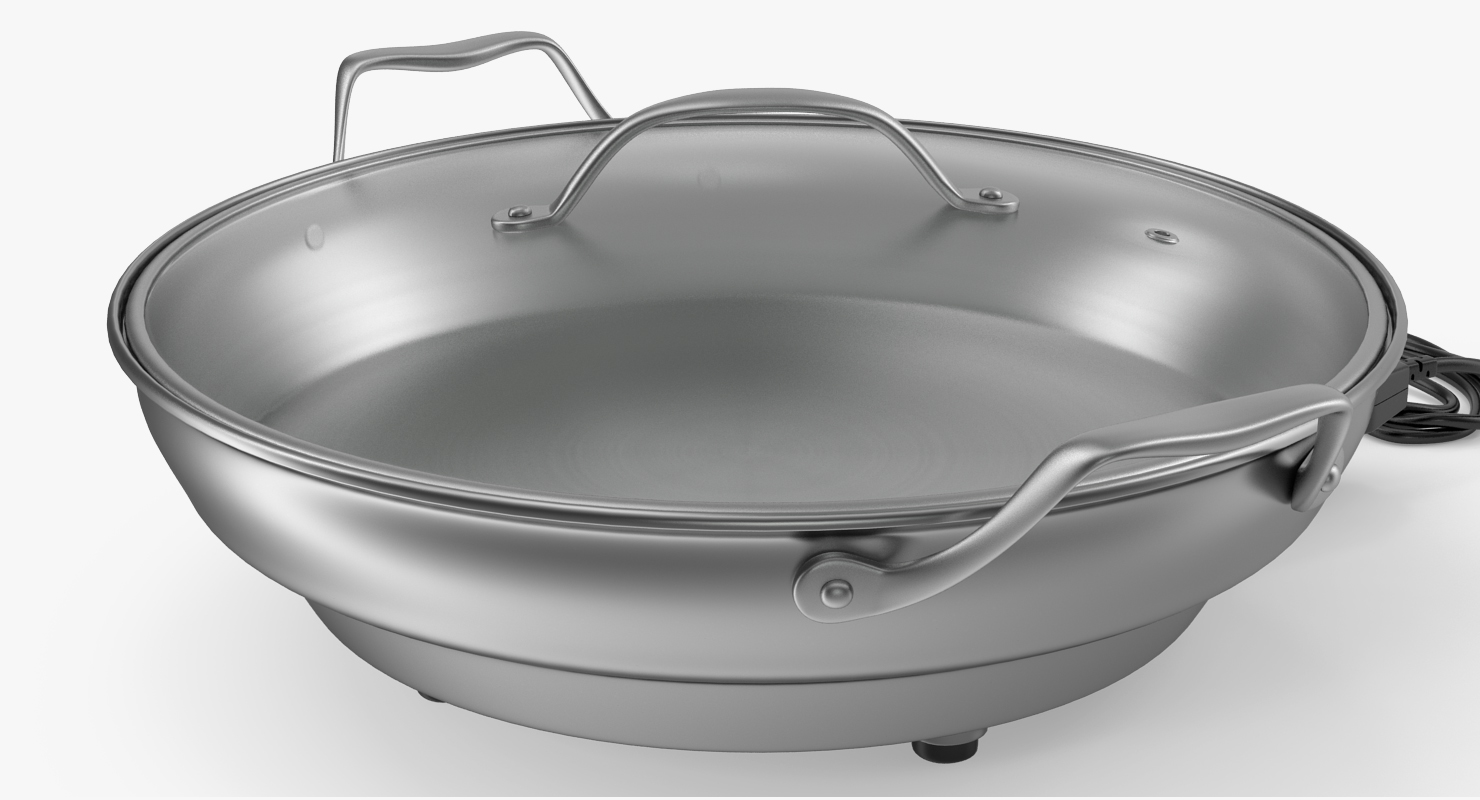 Round Electric Skillet 3D