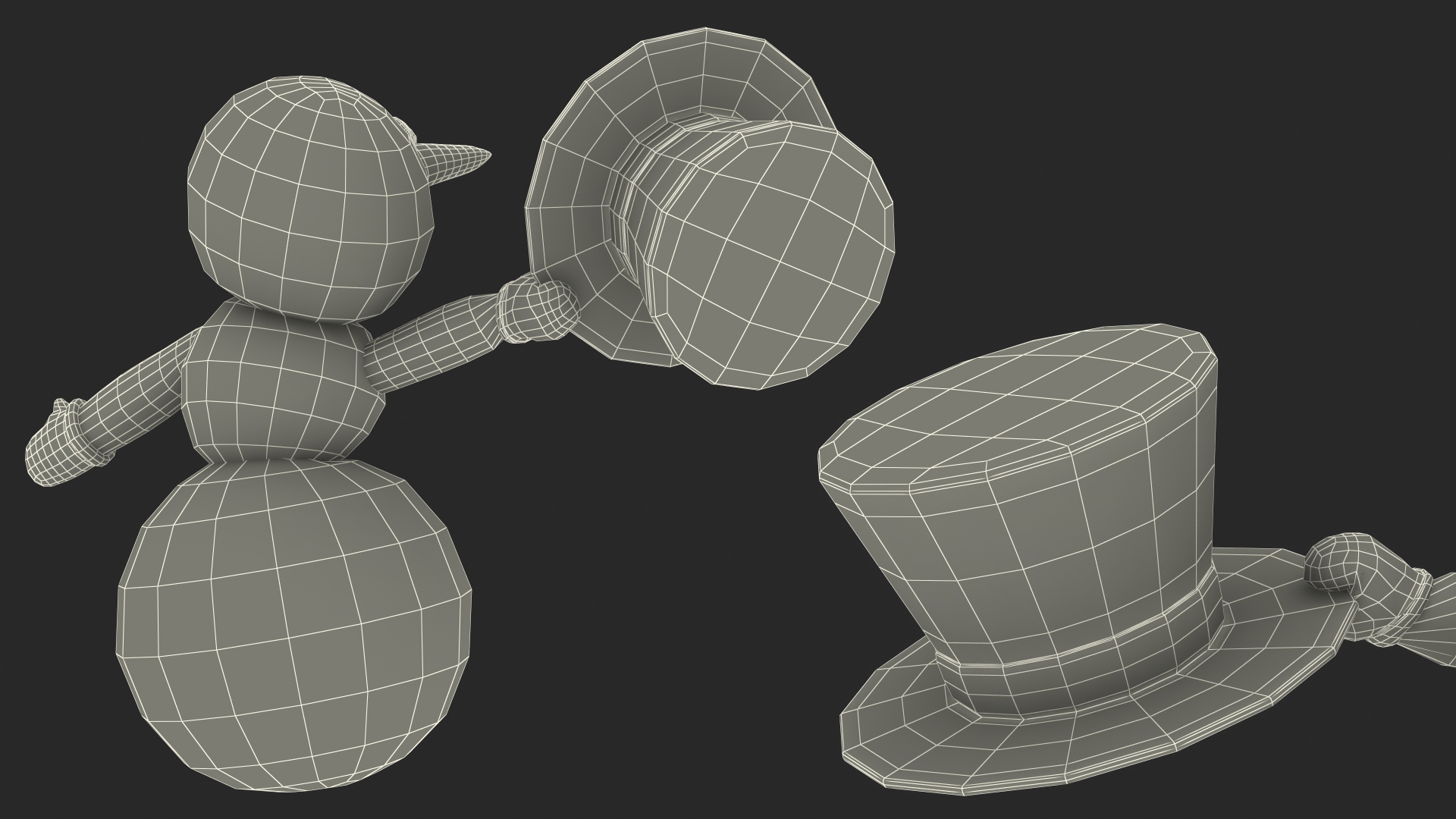 Cartoon Snowman Rigged 3D
