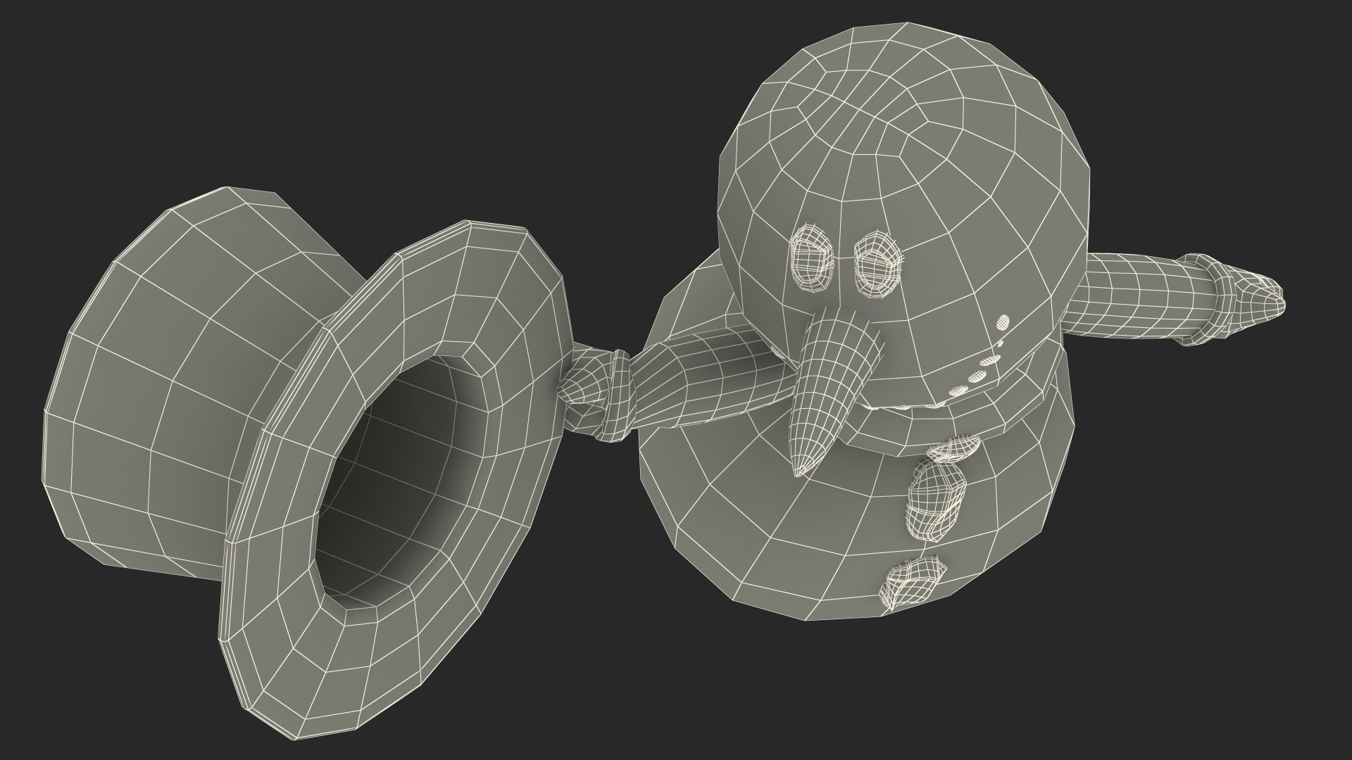 Cartoon Snowman Rigged 3D
