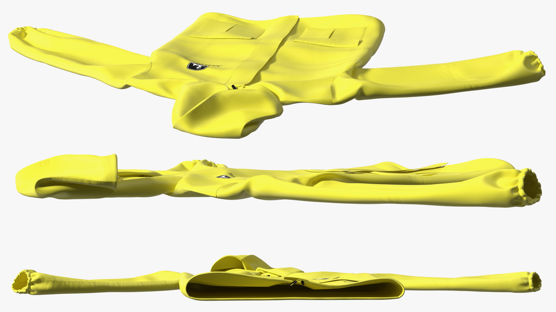 John Deere Yellow Rain Jacket 3D model