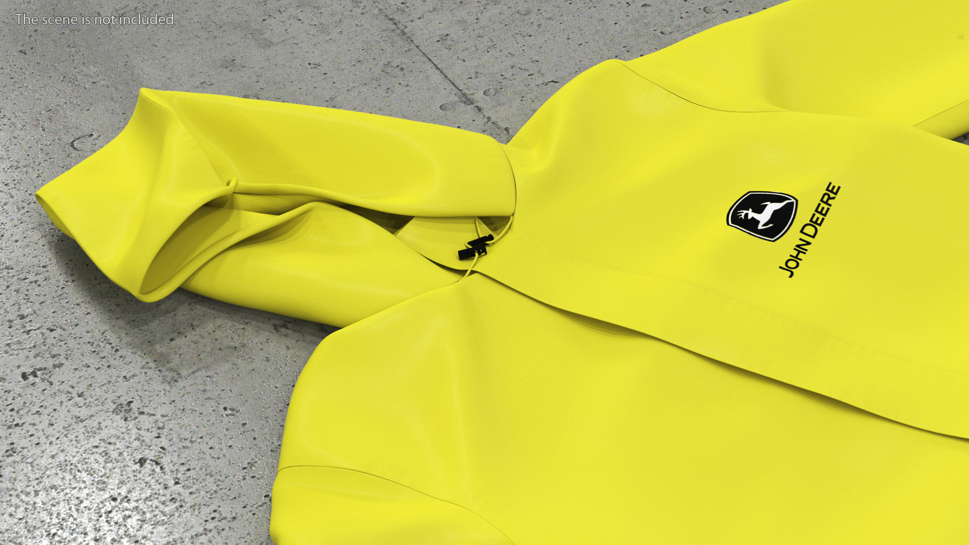 John Deere Yellow Rain Jacket 3D model