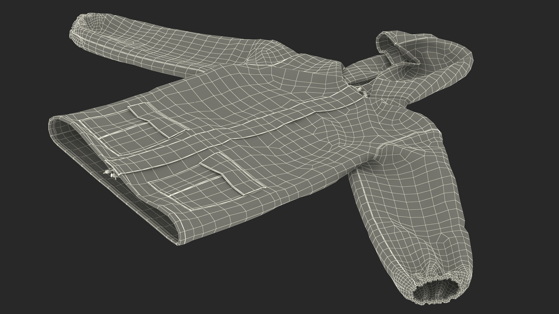 John Deere Yellow Rain Jacket 3D model