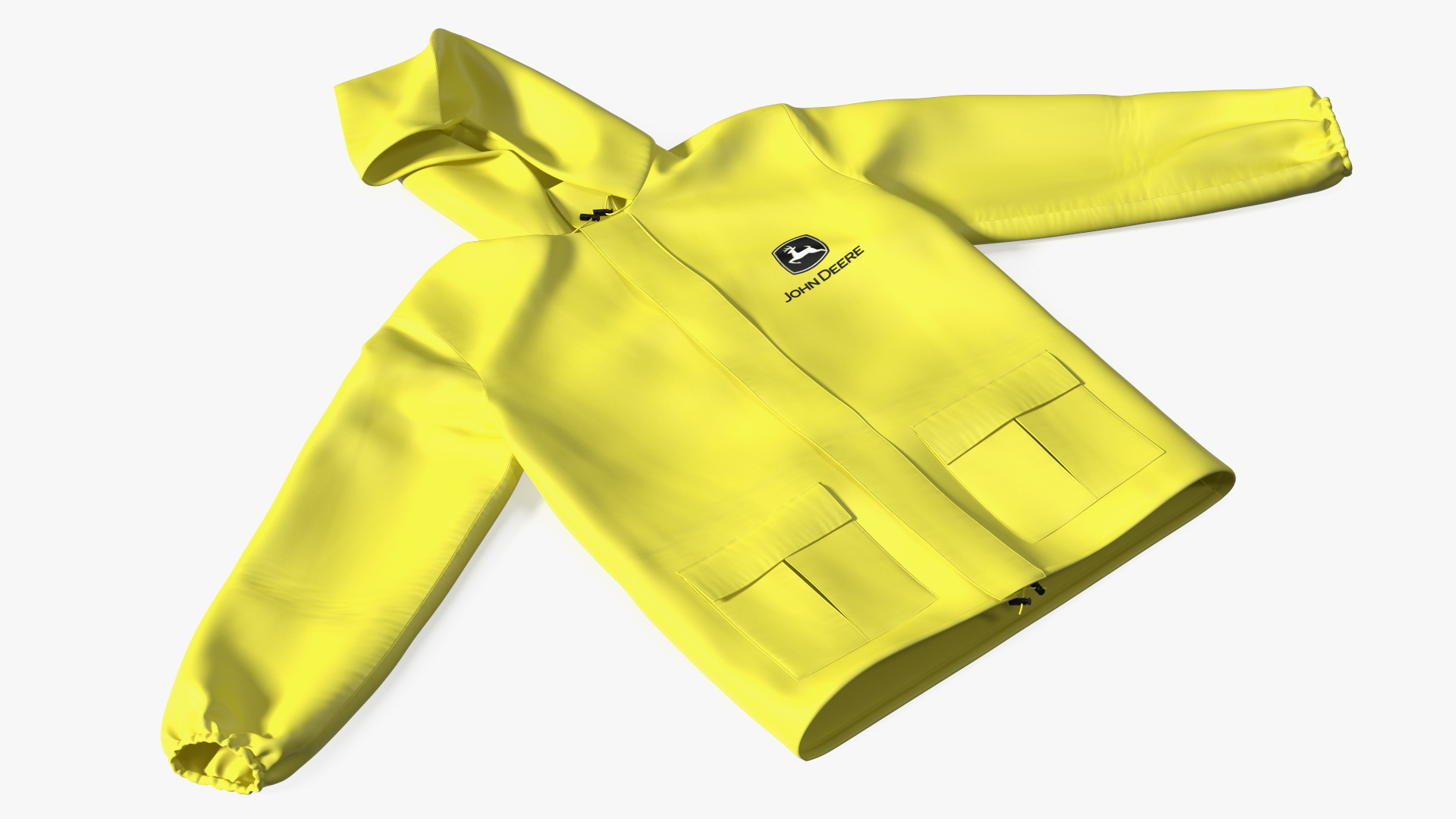 John Deere Yellow Rain Jacket 3D model