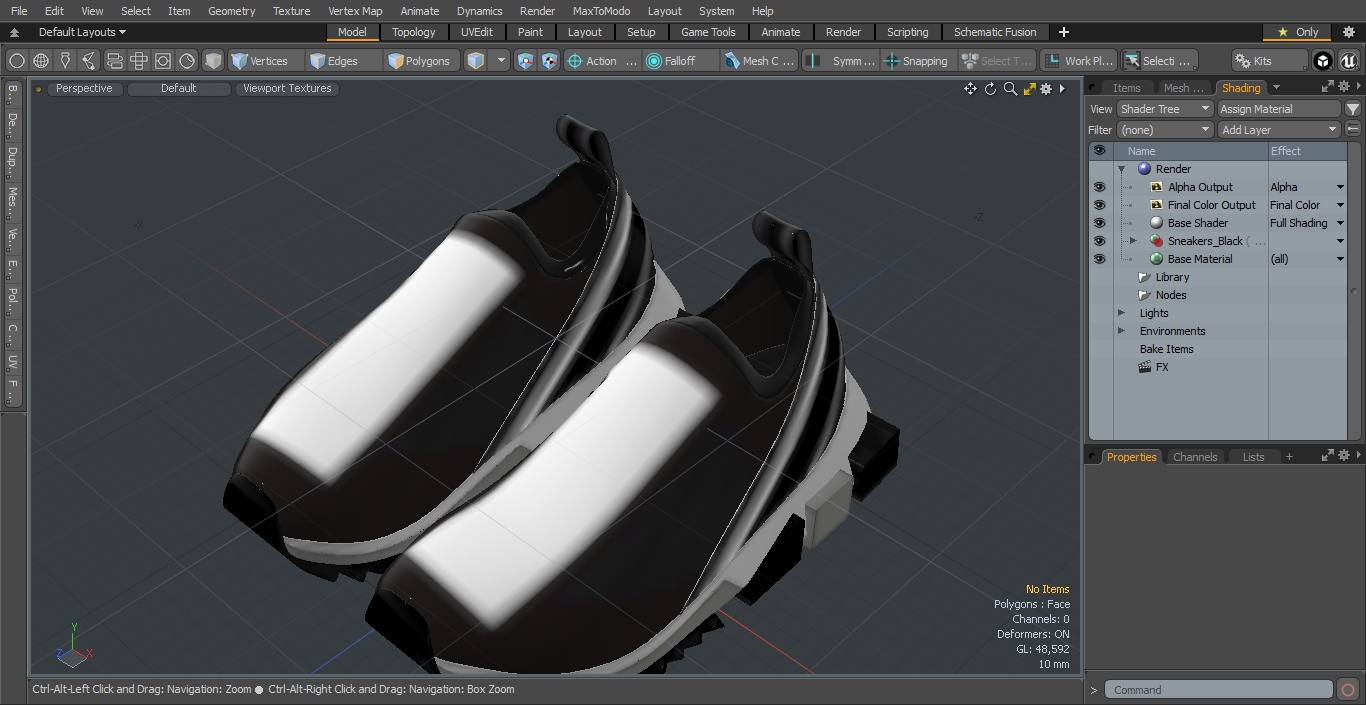 Sneakers Black 3D model