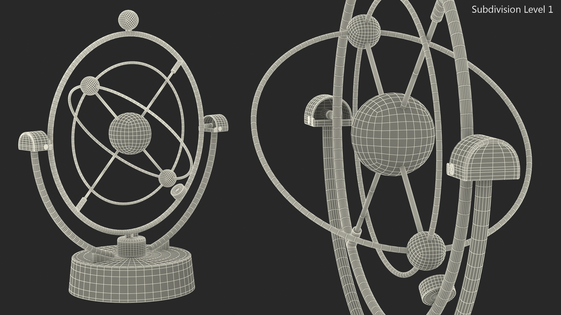 Orbital Newton Pendulum Model 3D model