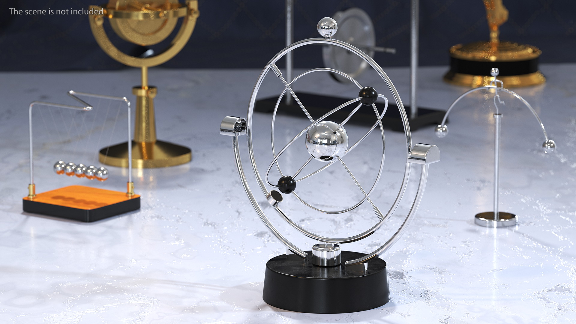 Orbital Newton Pendulum Model 3D model